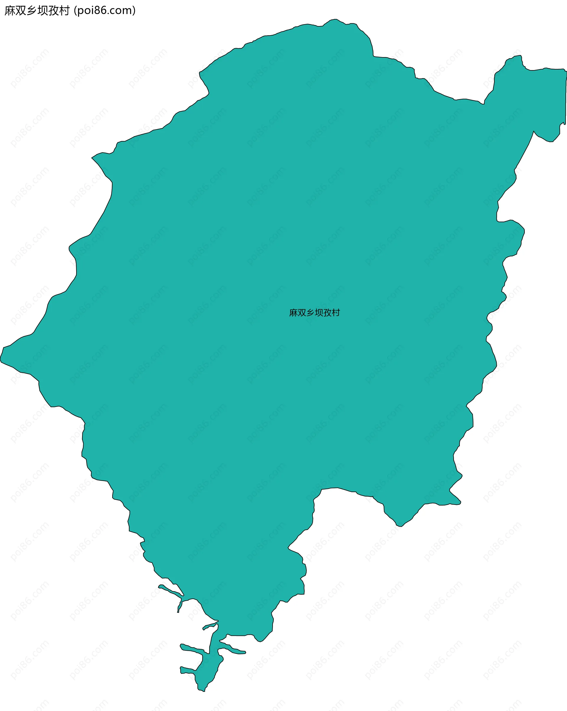 麻双乡坝孜村边界地图