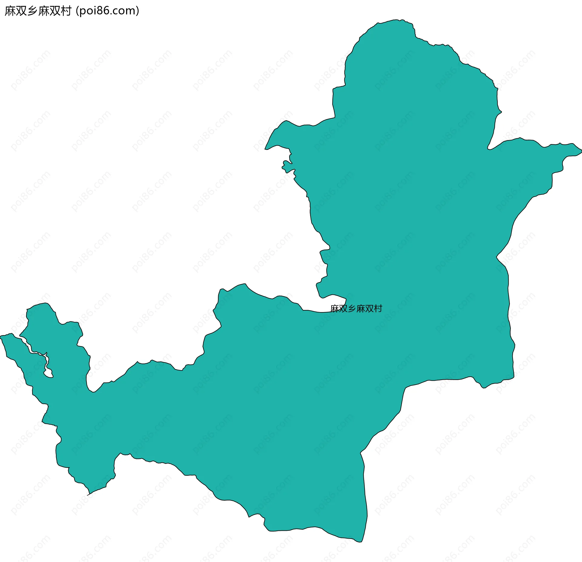 麻双乡麻双村边界地图