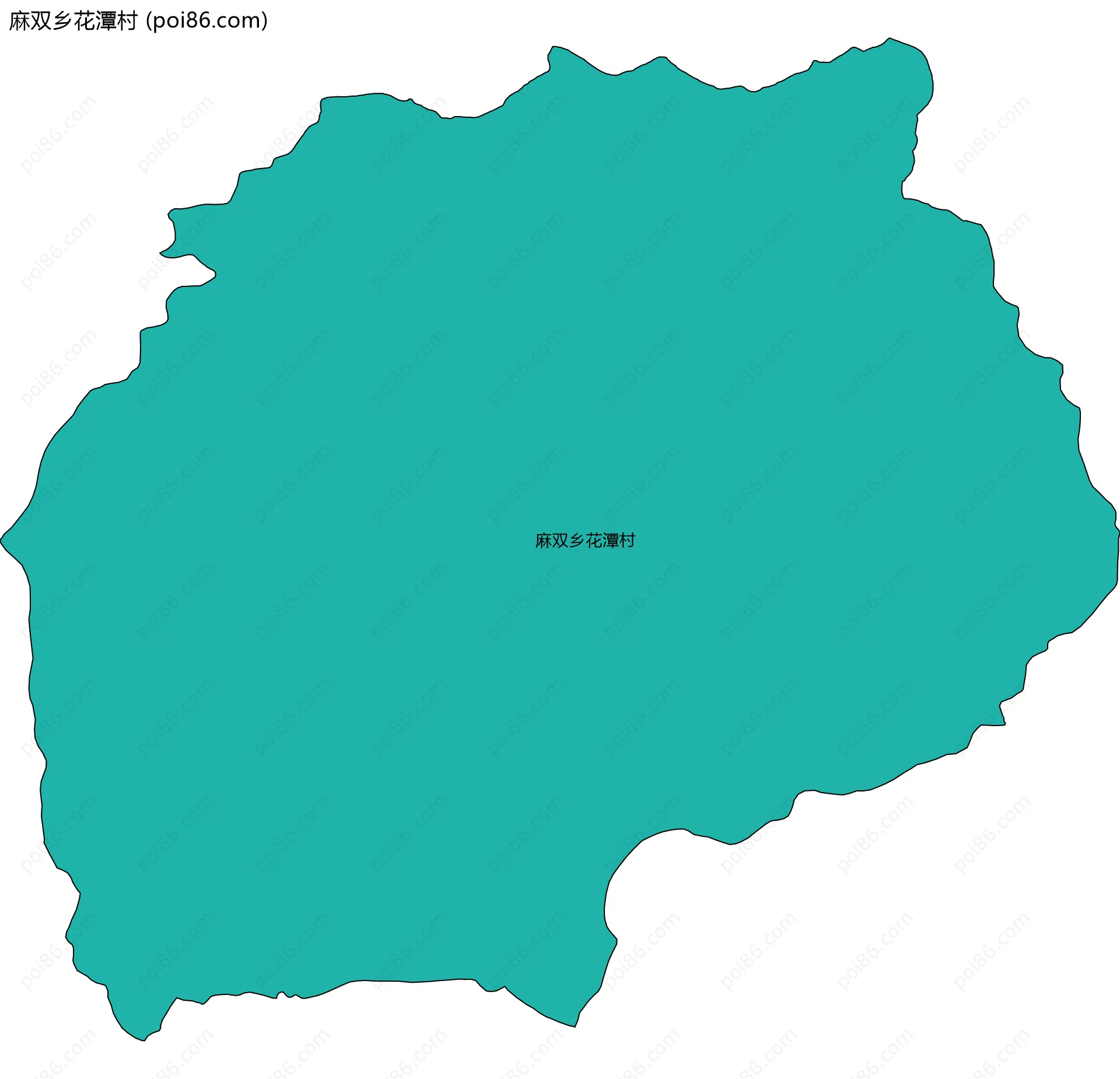 麻双乡花潭村边界地图