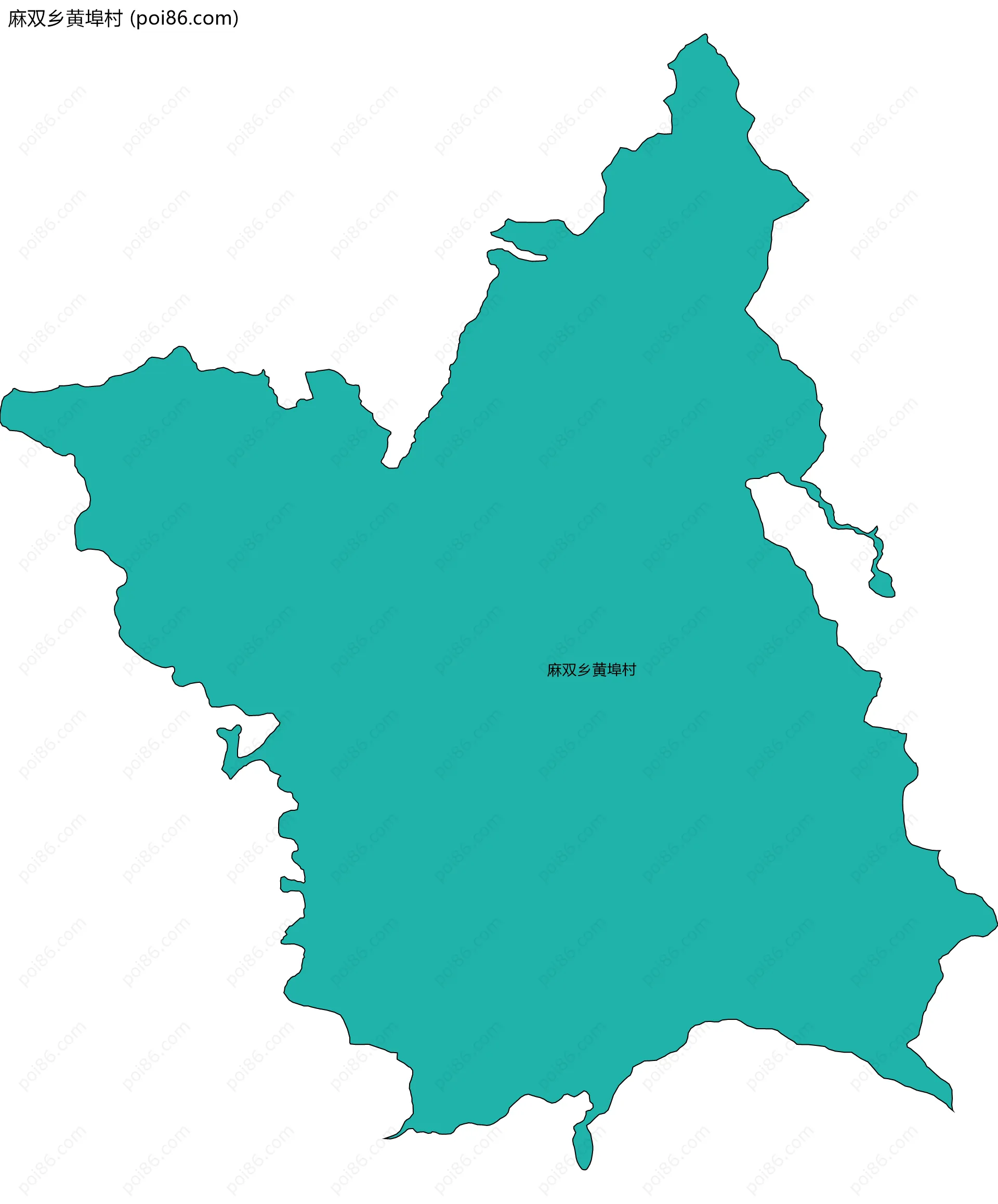 麻双乡黄埠村边界地图