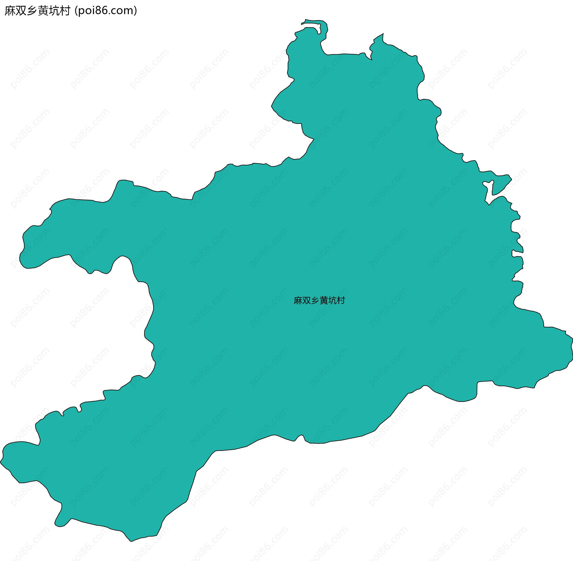 麻双乡黄坑村边界地图