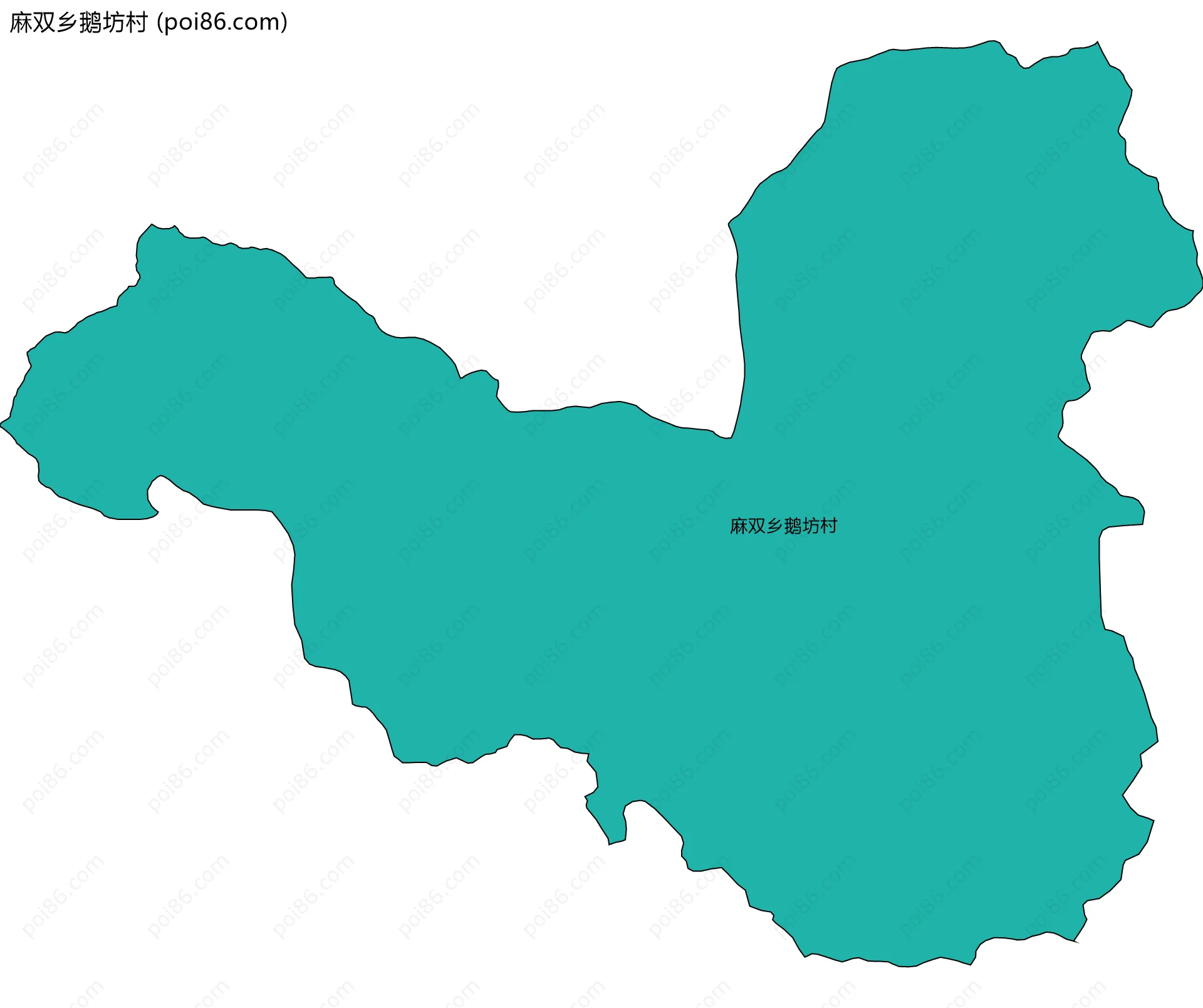 麻双乡鹅坊村边界地图