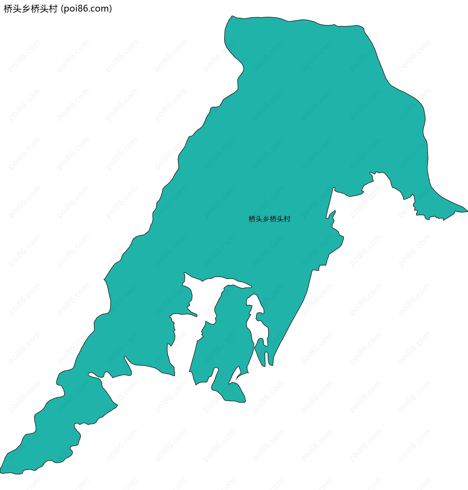 桥头乡桥头村边界地图