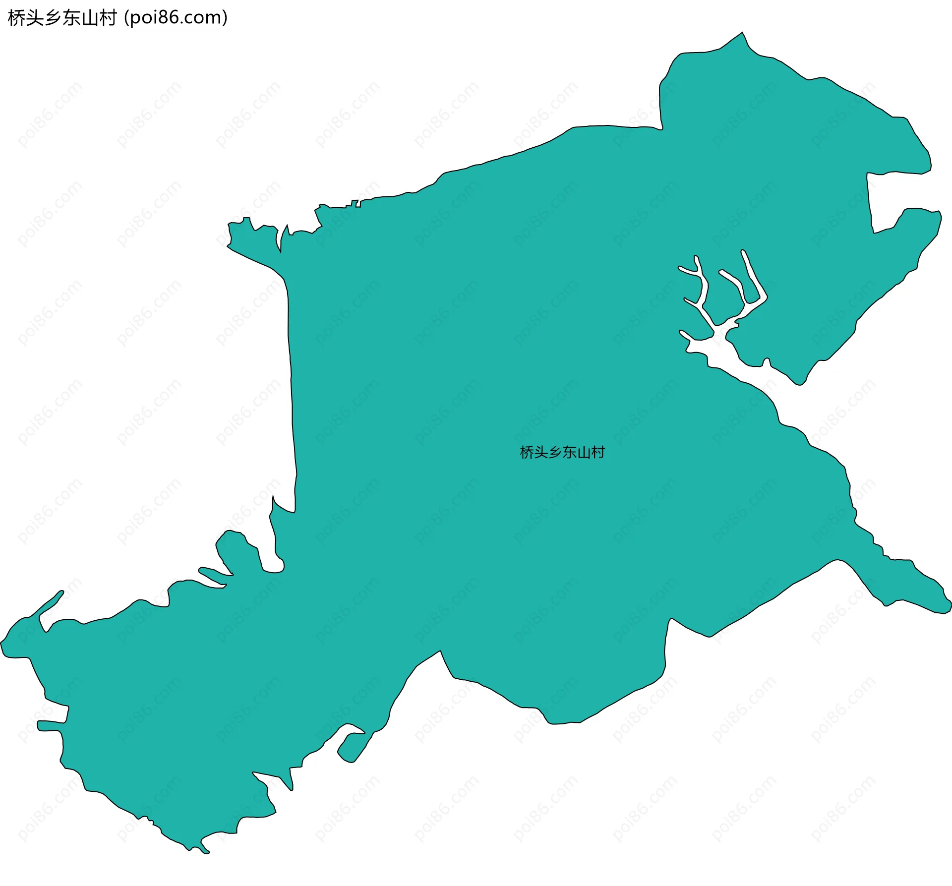 桥头乡东山村边界地图