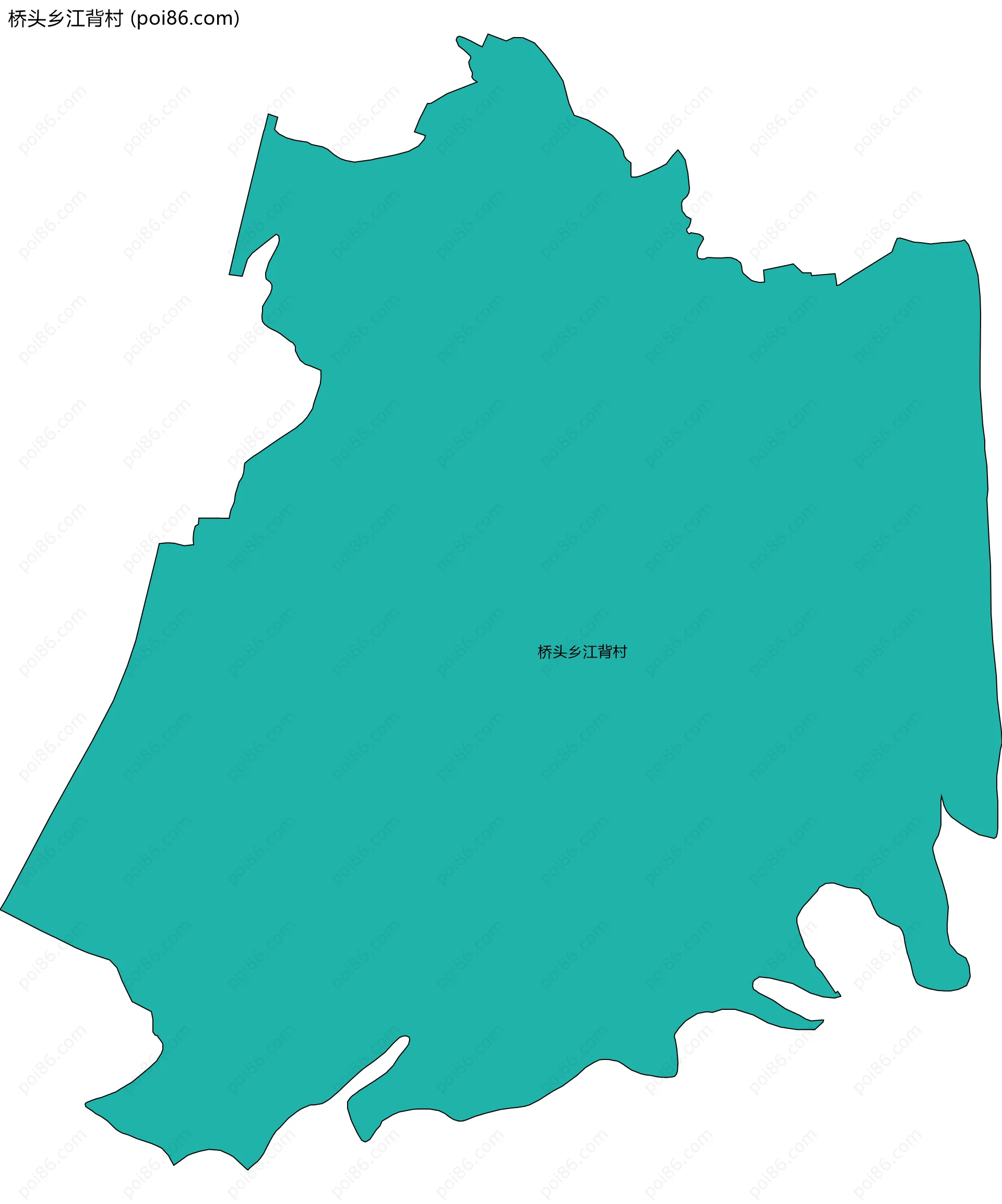 桥头乡江背村边界地图
