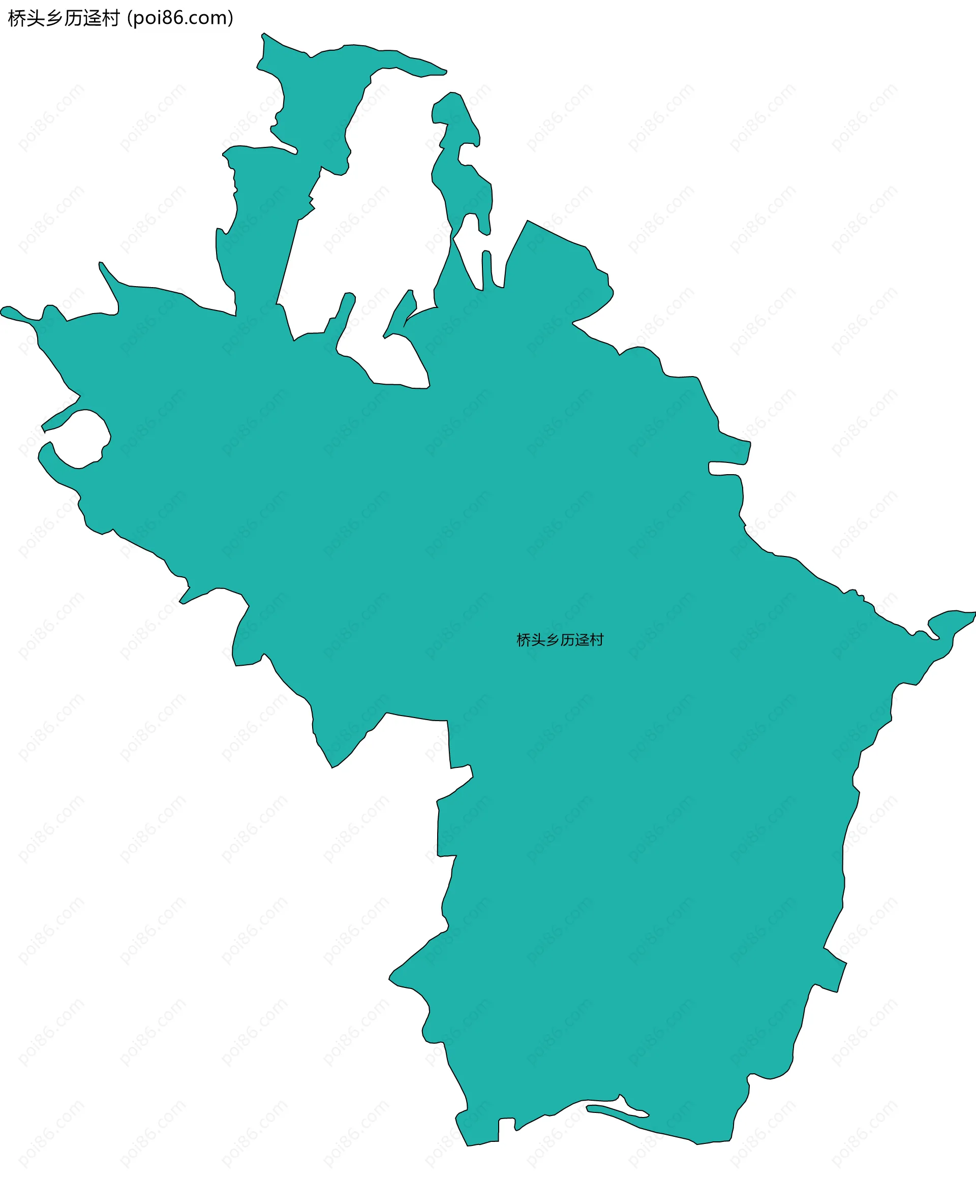 桥头乡历迳村边界地图