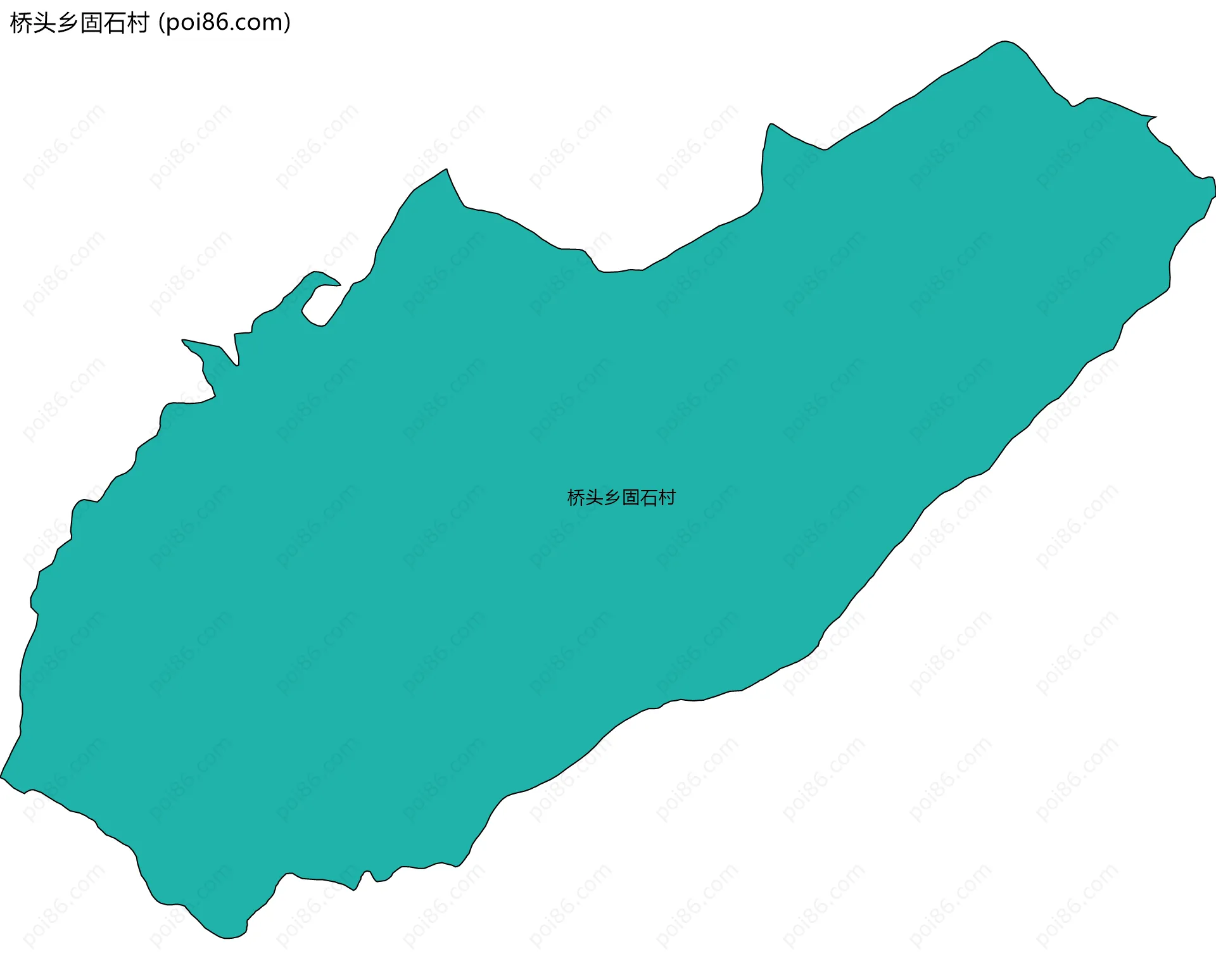 桥头乡固石村边界地图