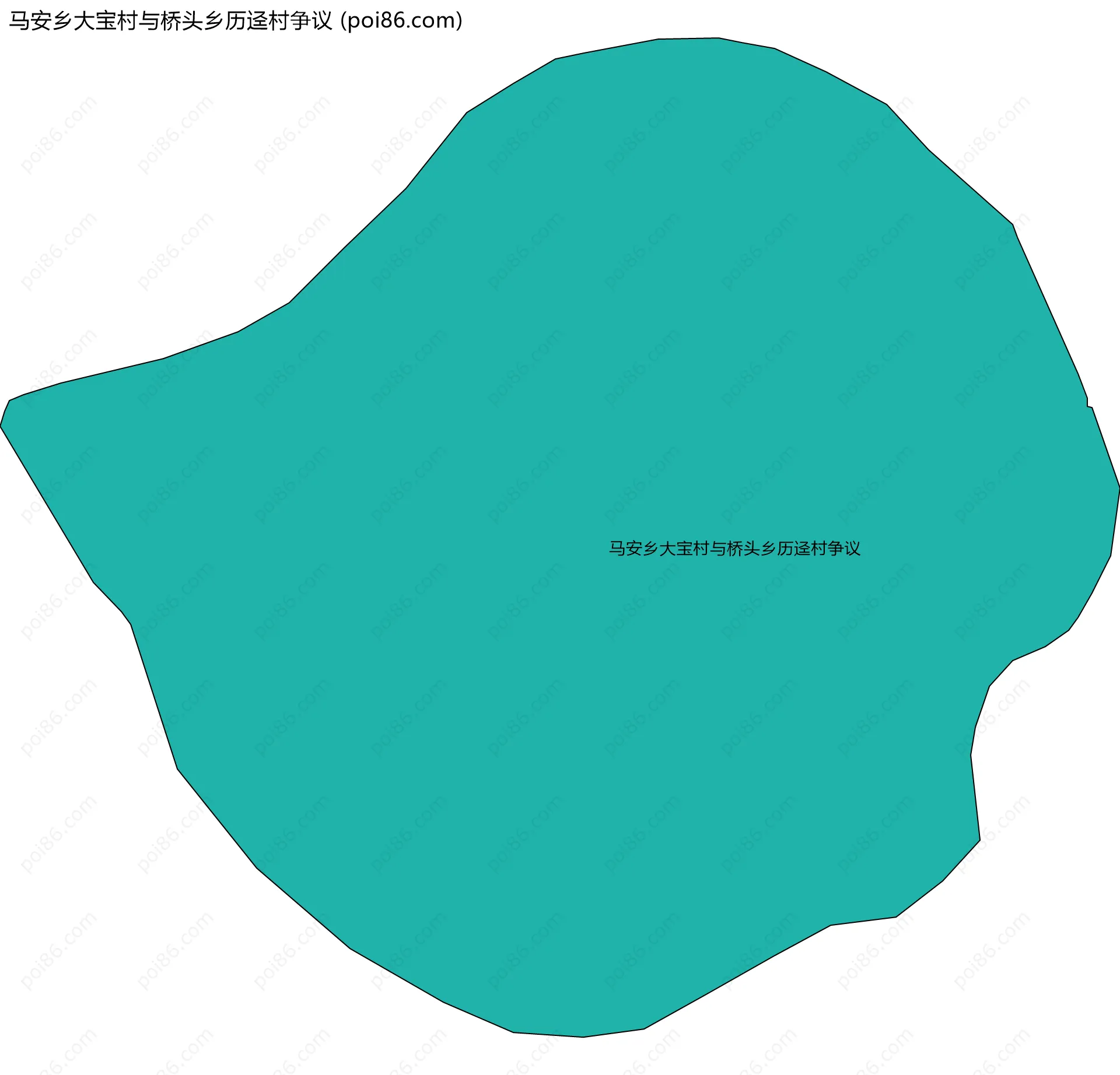马安乡大宝村与桥头乡历迳村争议边界地图