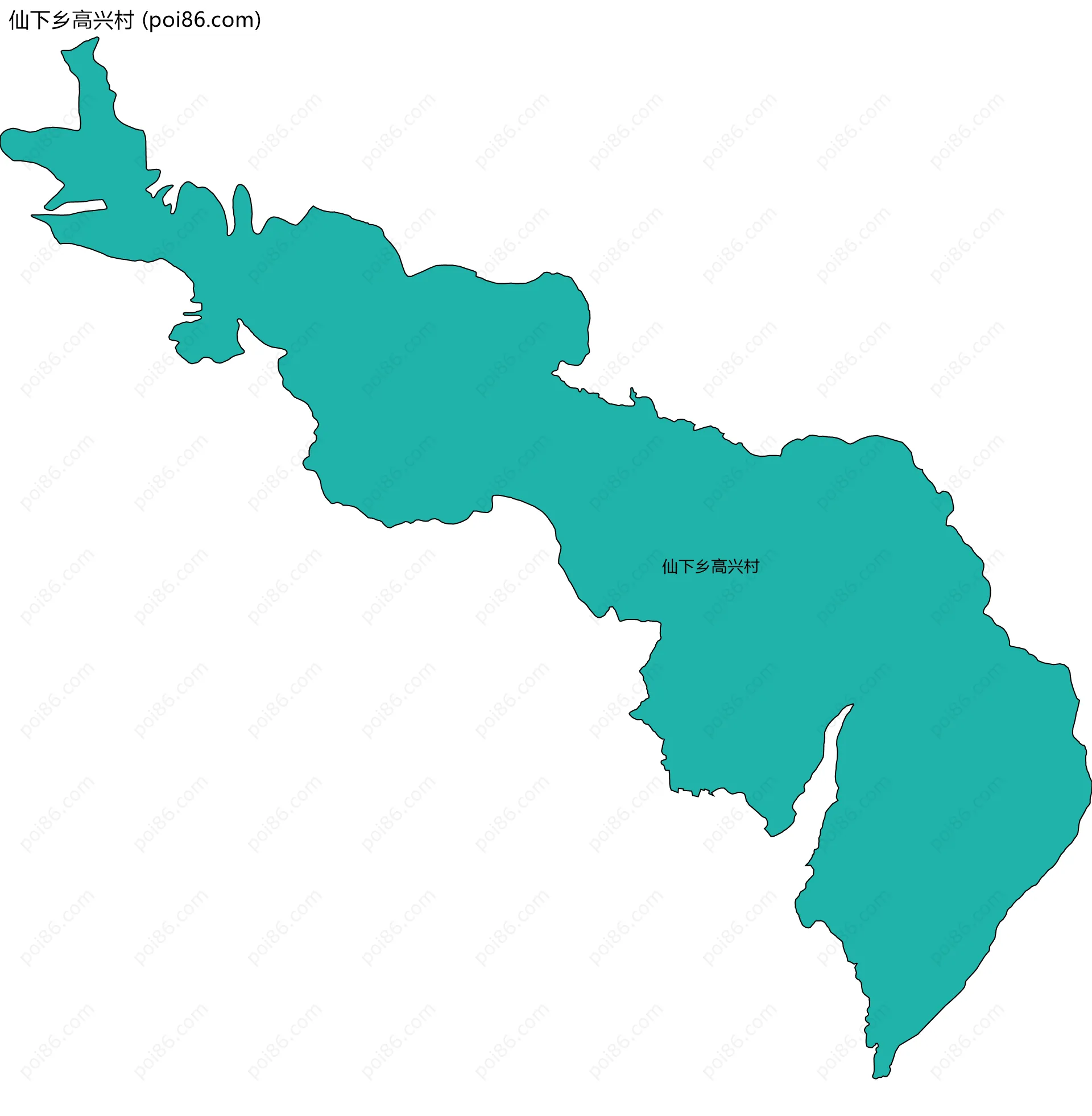 仙下乡高兴村边界地图