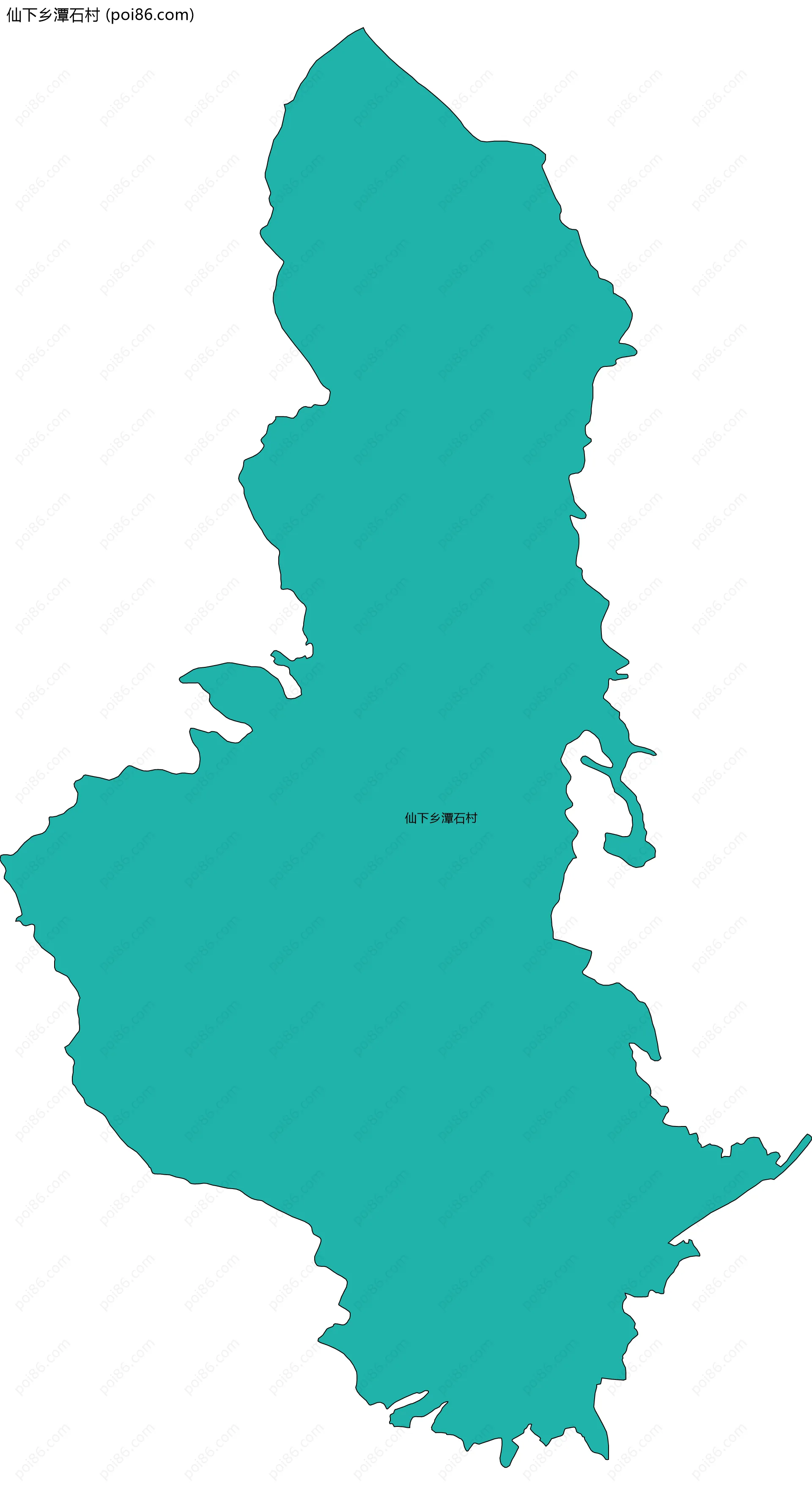 仙下乡潭石村边界地图