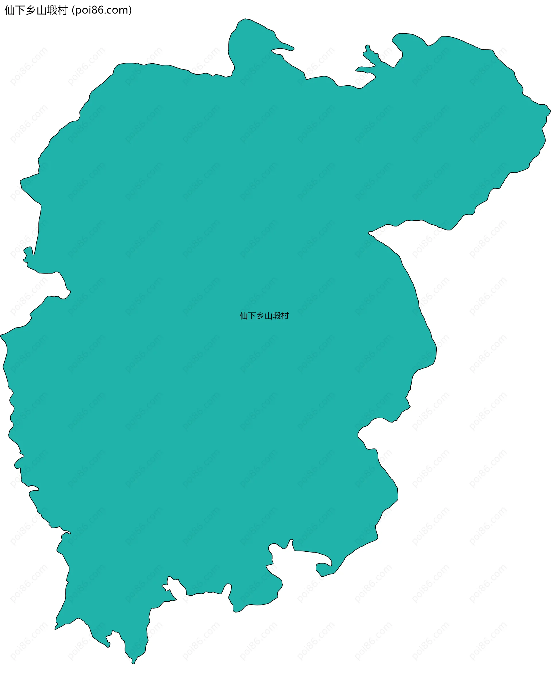 仙下乡山塅村边界地图