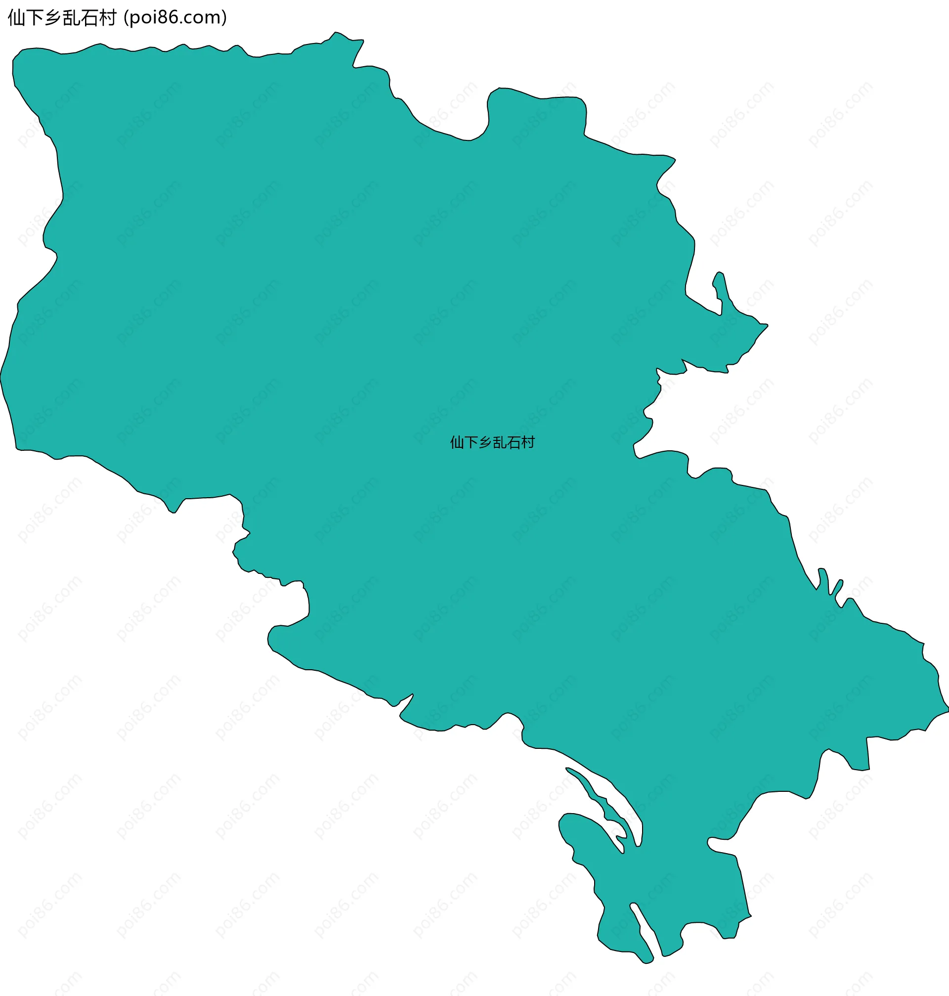 仙下乡乱石村边界地图