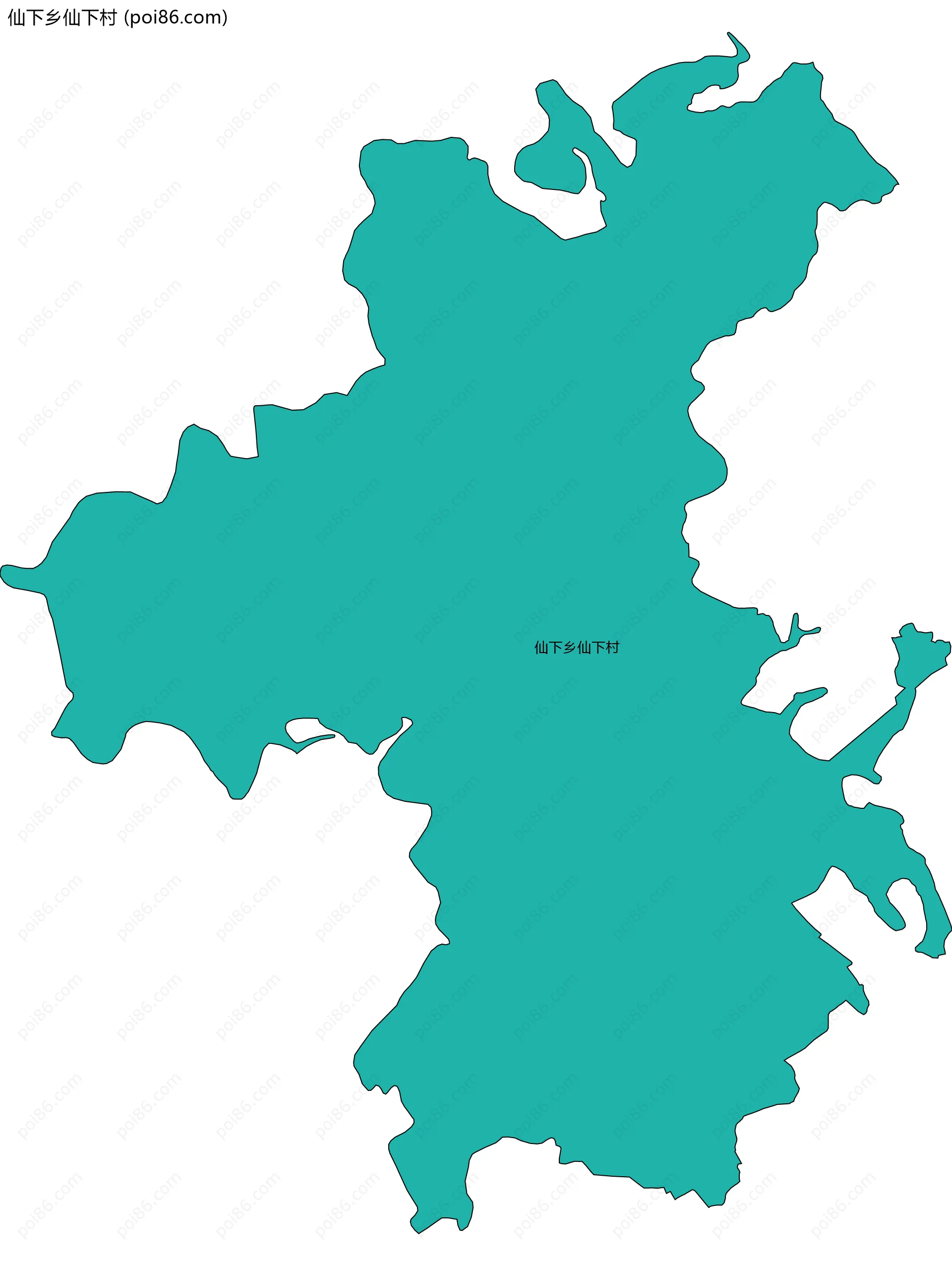 仙下乡仙下村边界地图