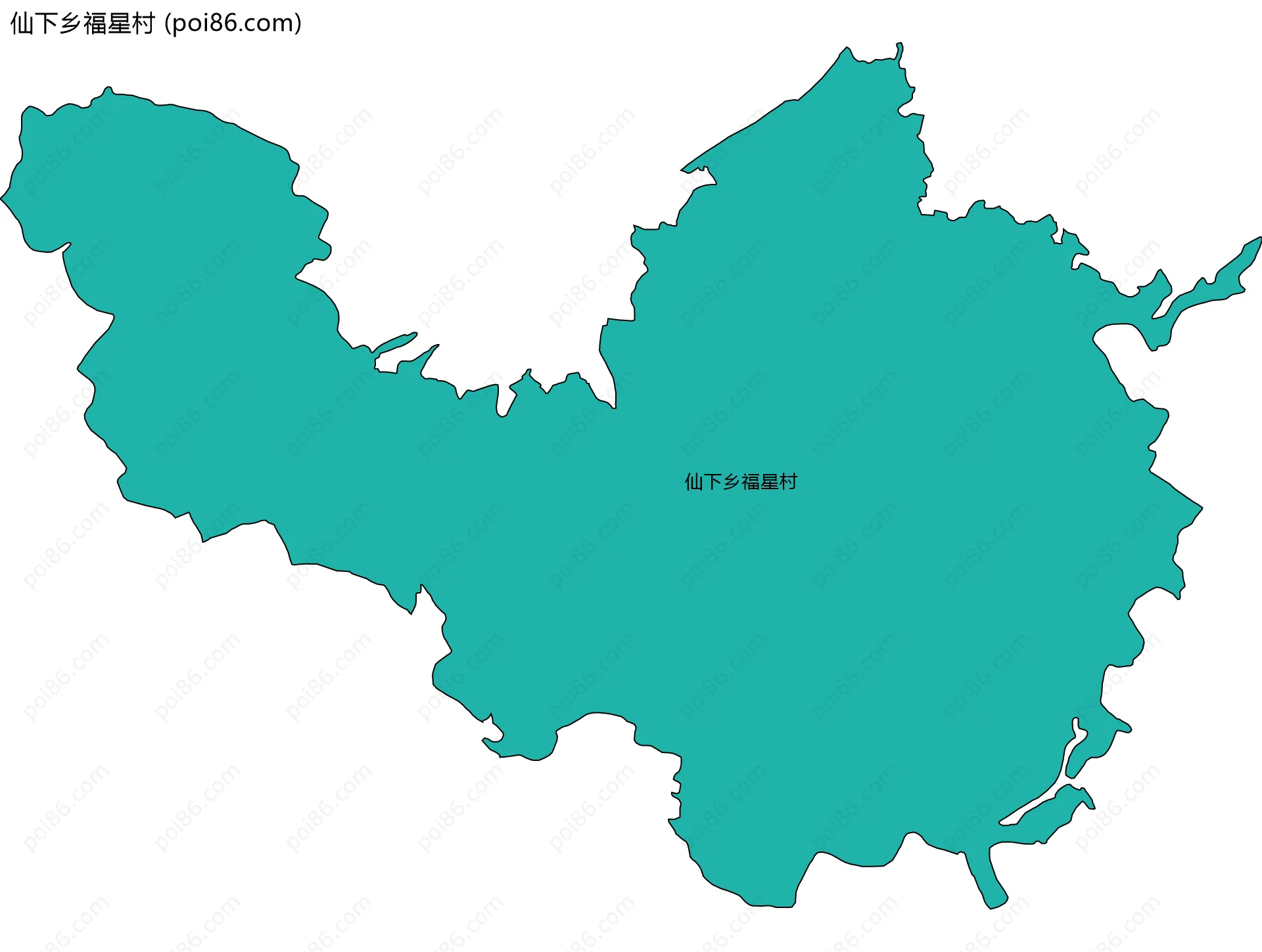 仙下乡福星村边界地图