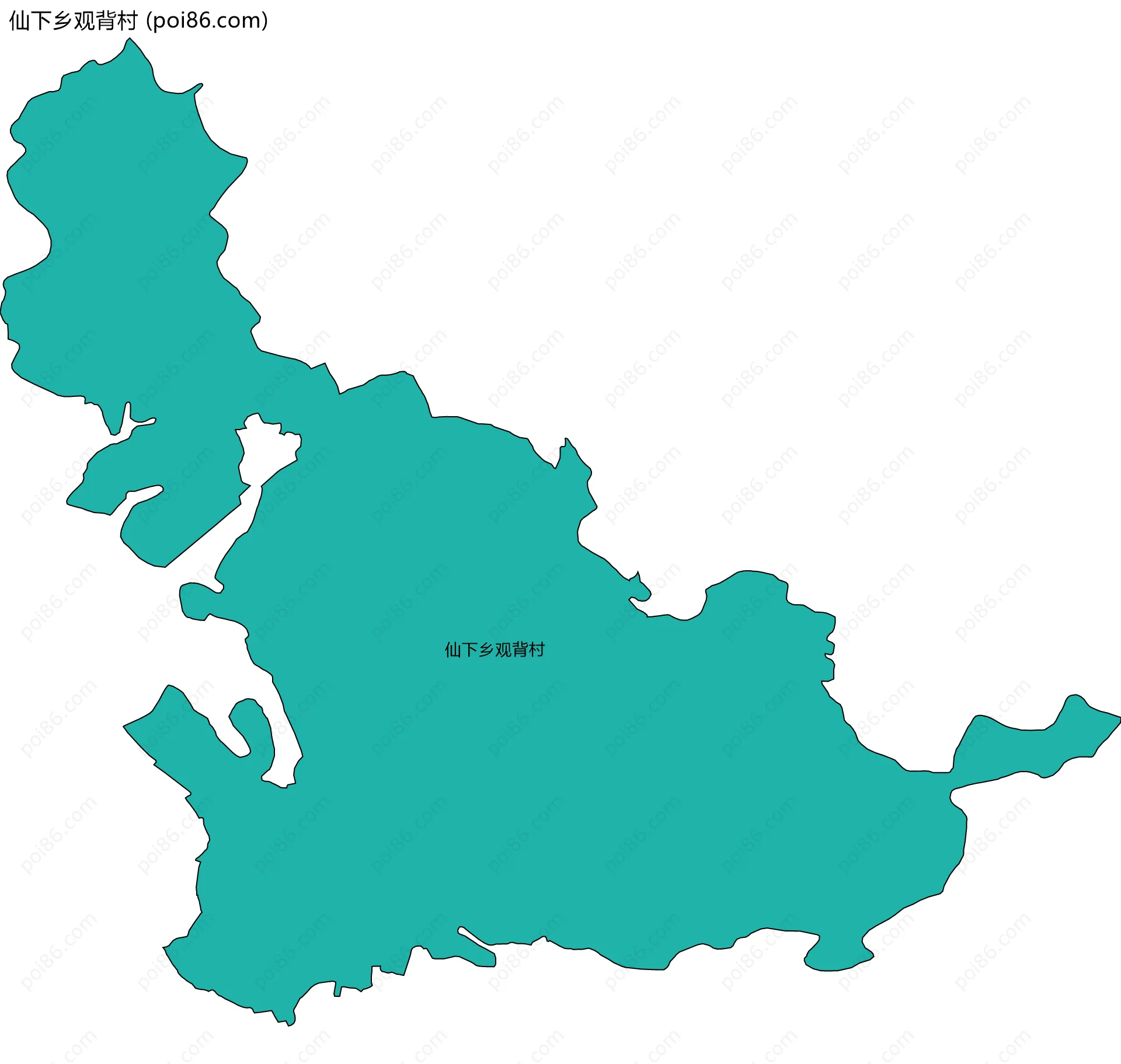 仙下乡观背村边界地图