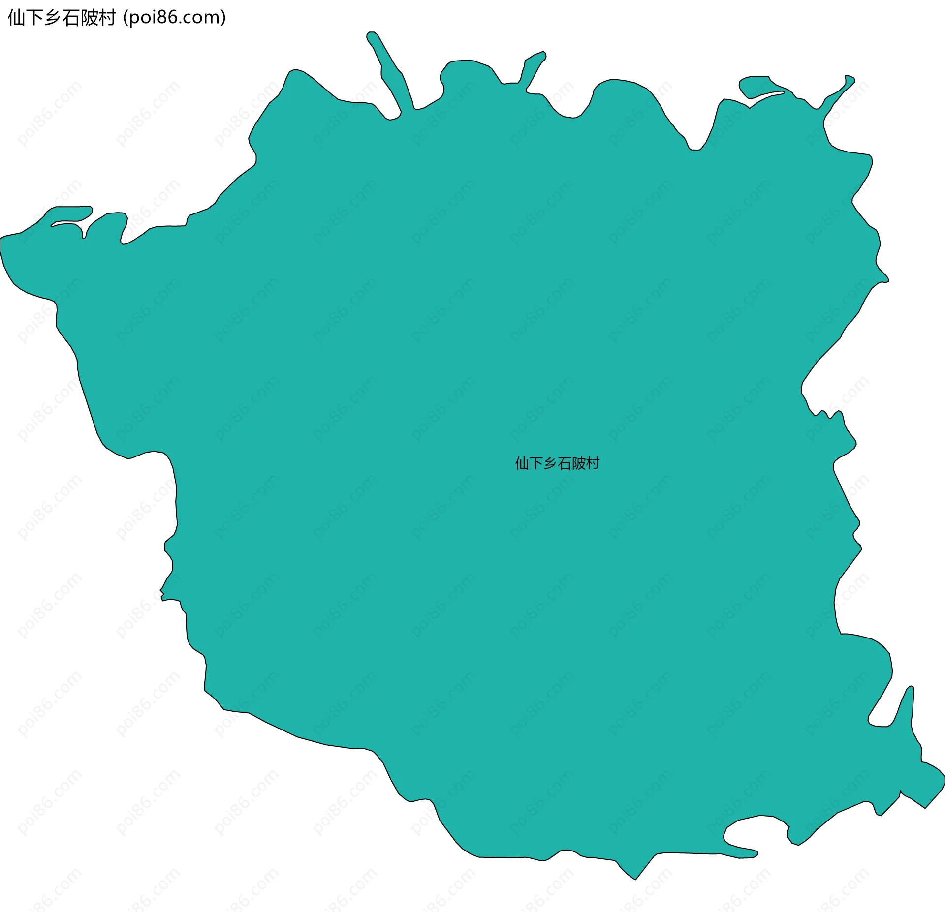 仙下乡石陂村边界地图