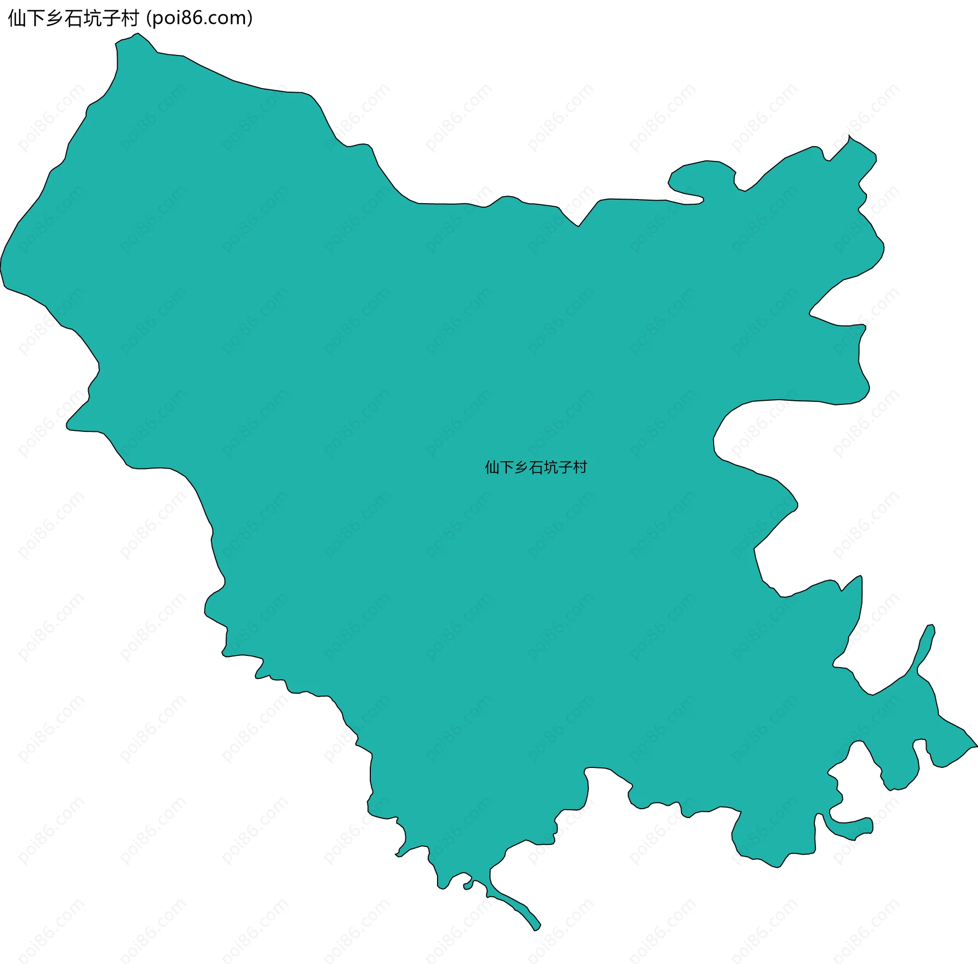 仙下乡石坑子村边界地图