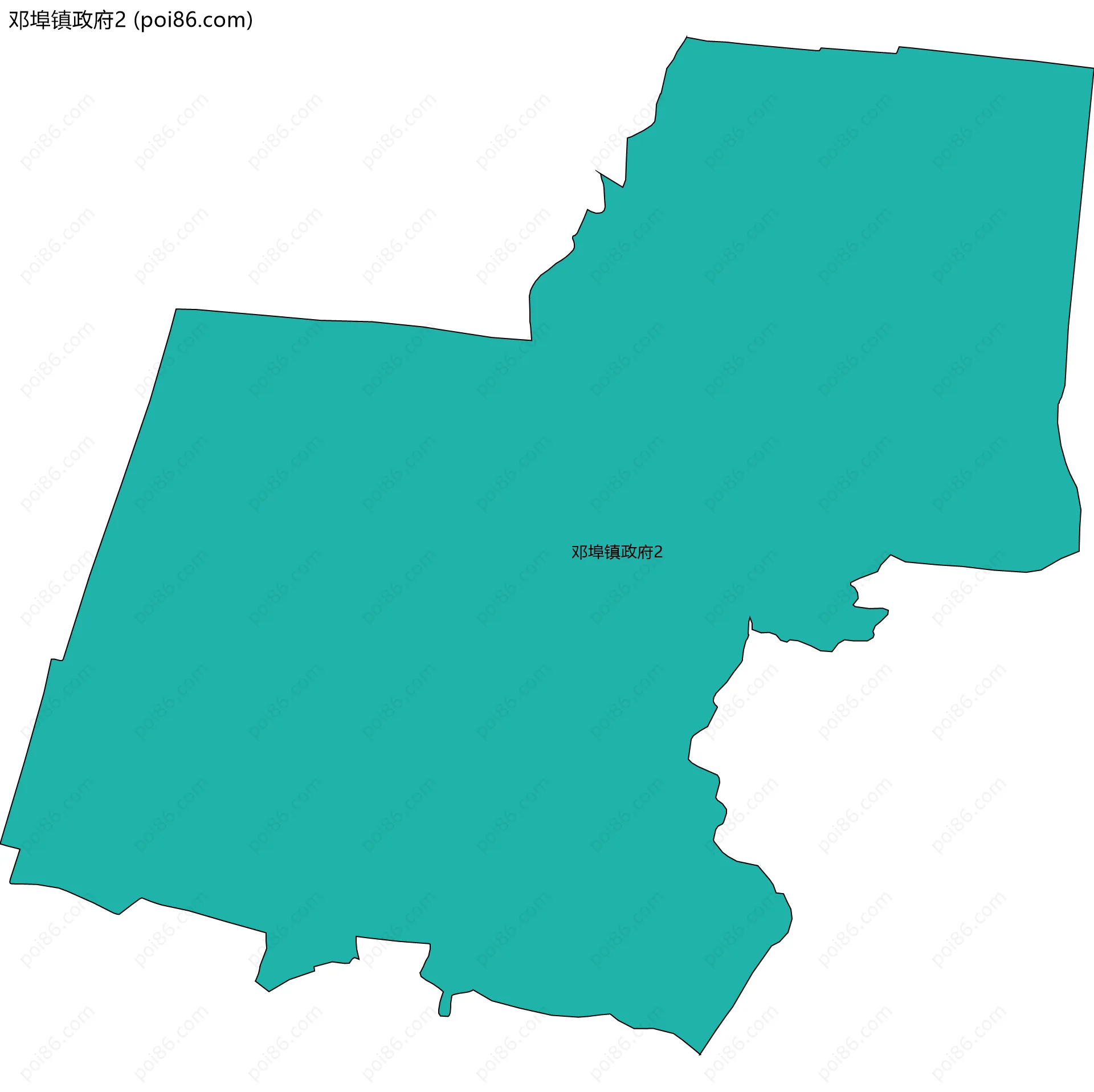 邓埠镇政府2边界地图