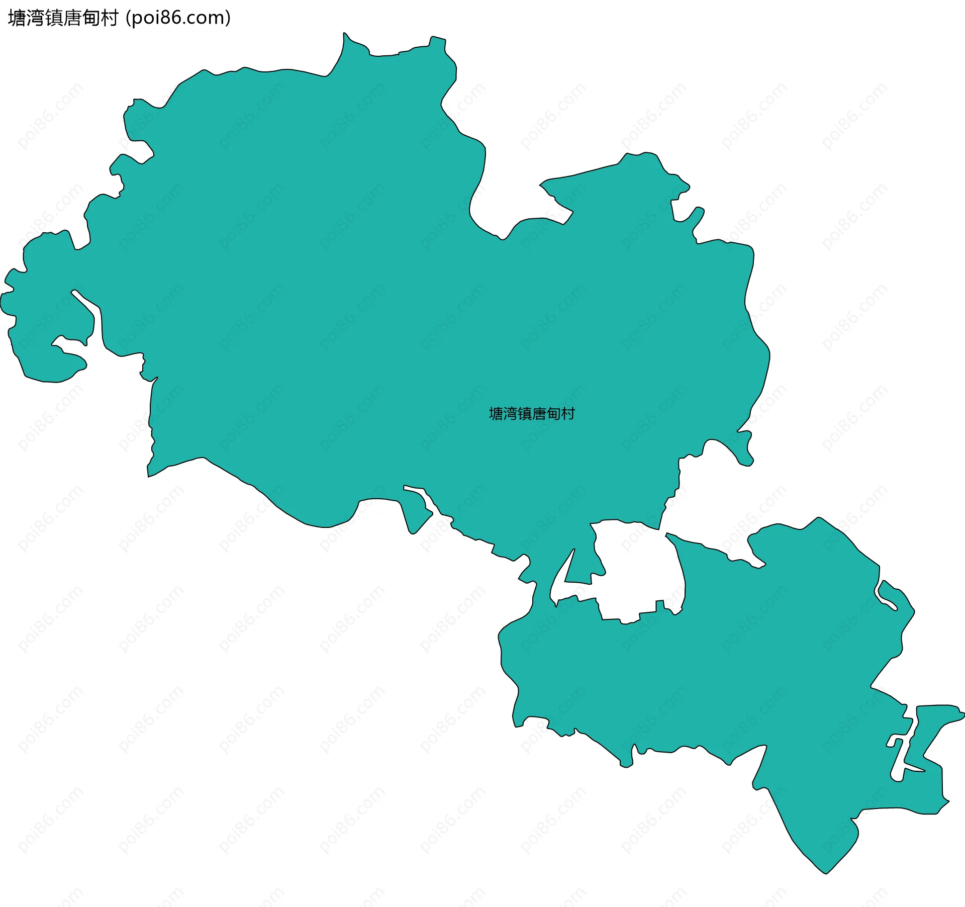 塘湾镇唐甸村边界地图