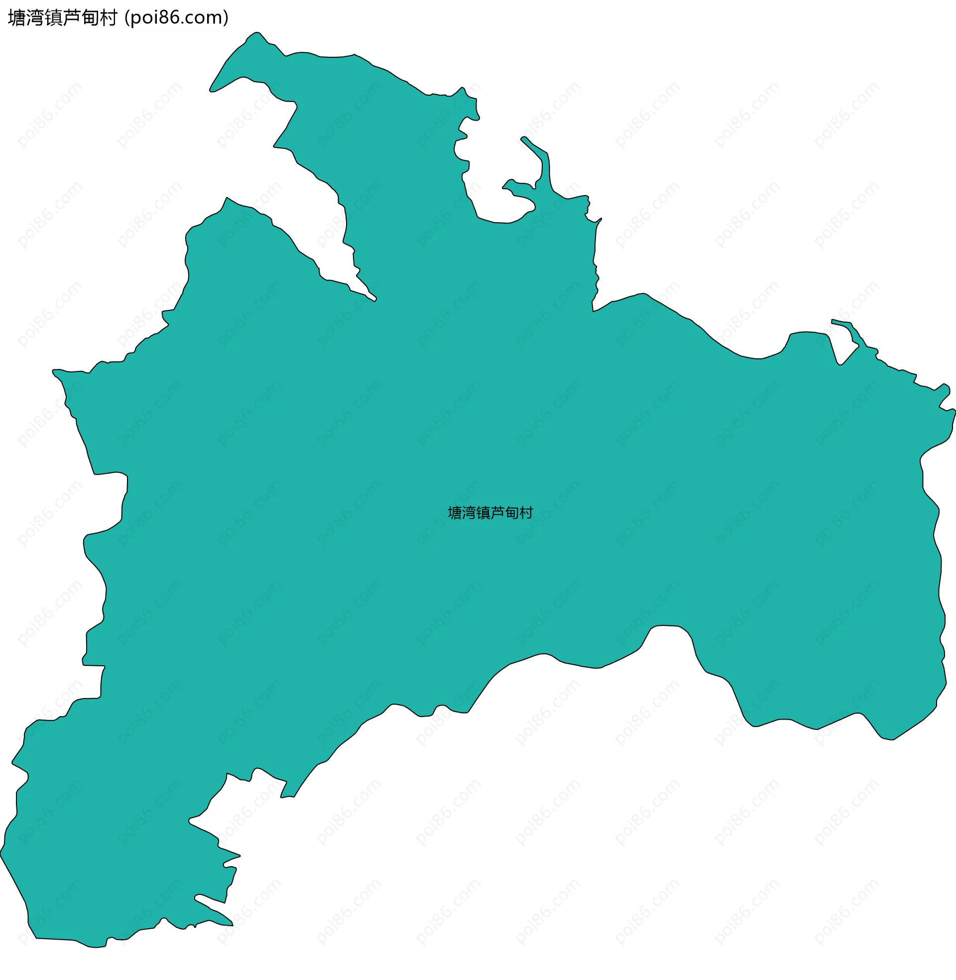 塘湾镇芦甸村边界地图