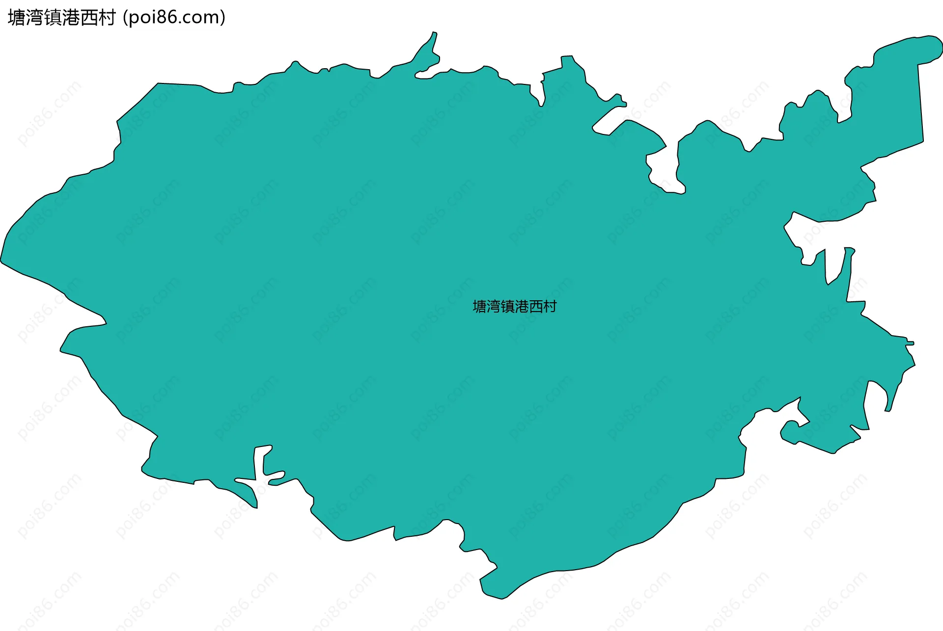 塘湾镇港西村边界地图