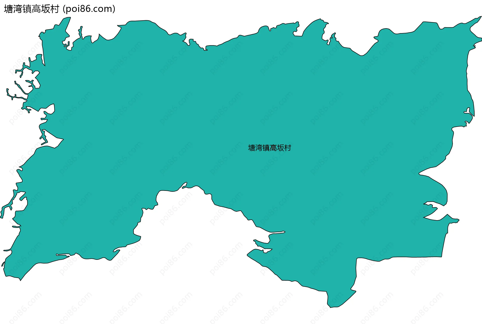 塘湾镇高坂村边界地图