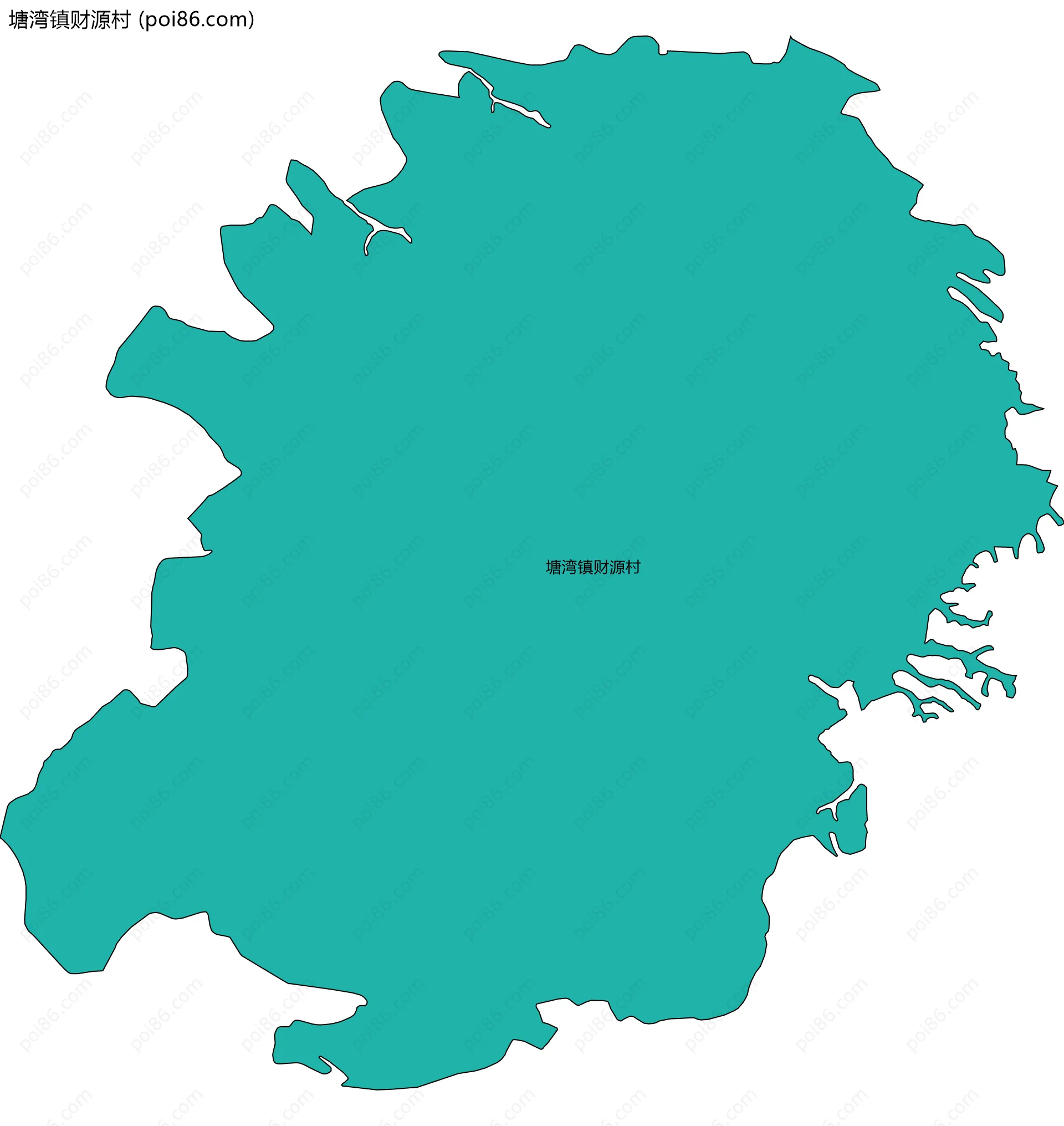塘湾镇财源村边界地图