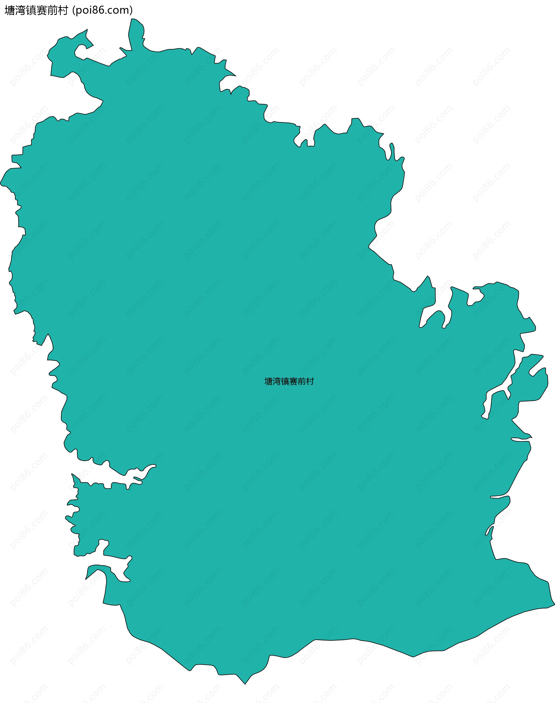 塘湾镇赛前村边界地图