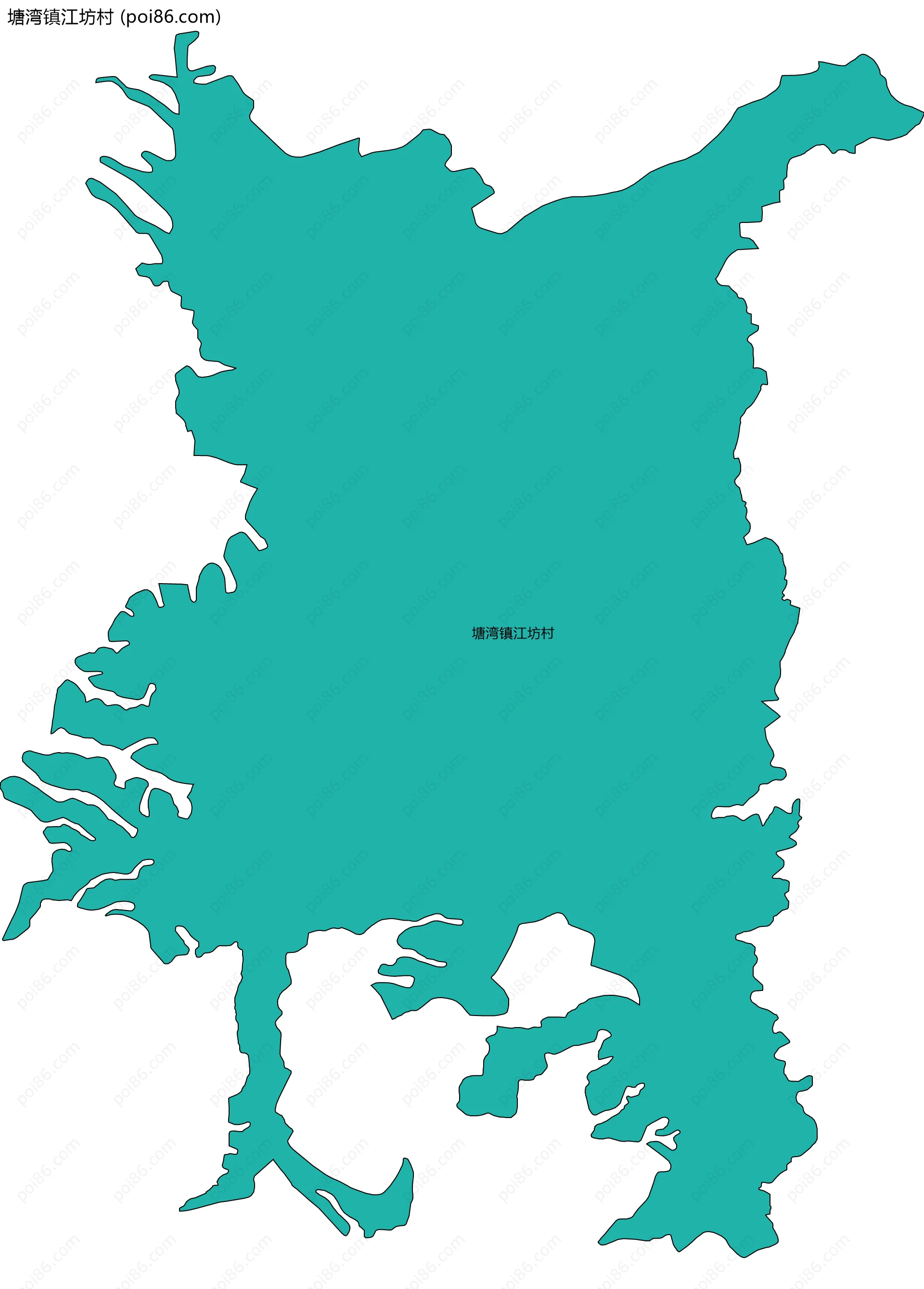 塘湾镇江坊村边界地图