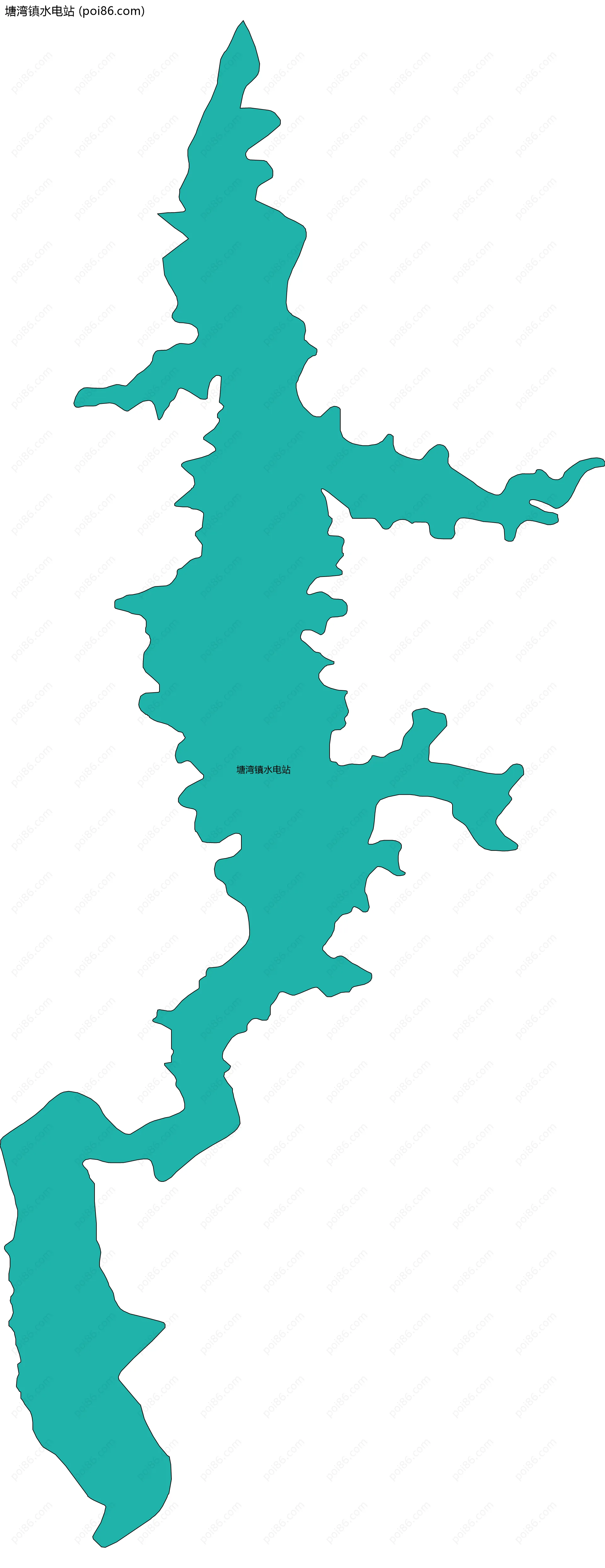 塘湾镇水电站边界地图