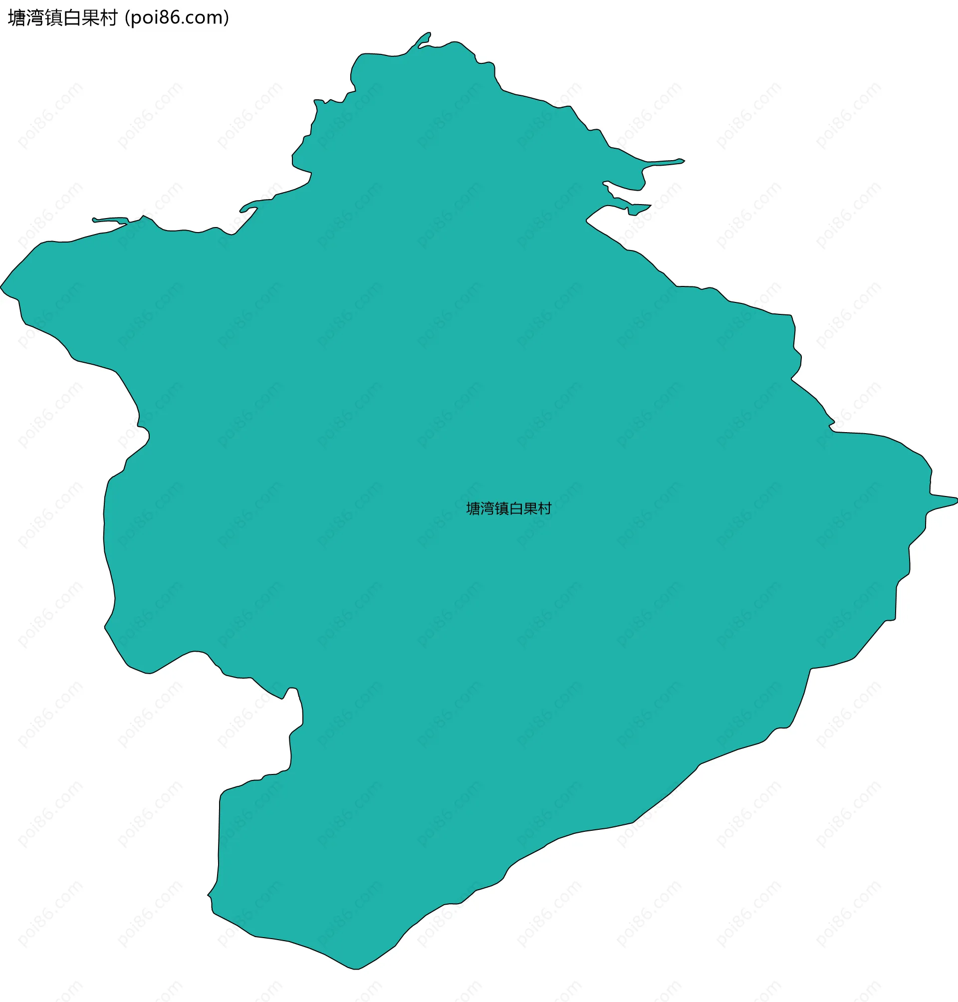 塘湾镇白果村边界地图