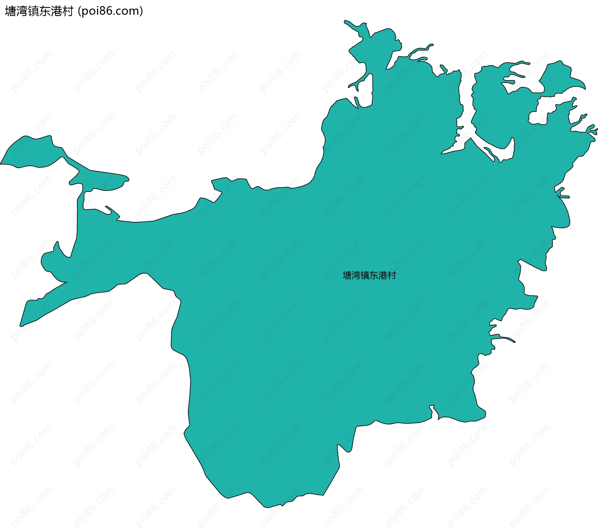 塘湾镇东港村边界地图