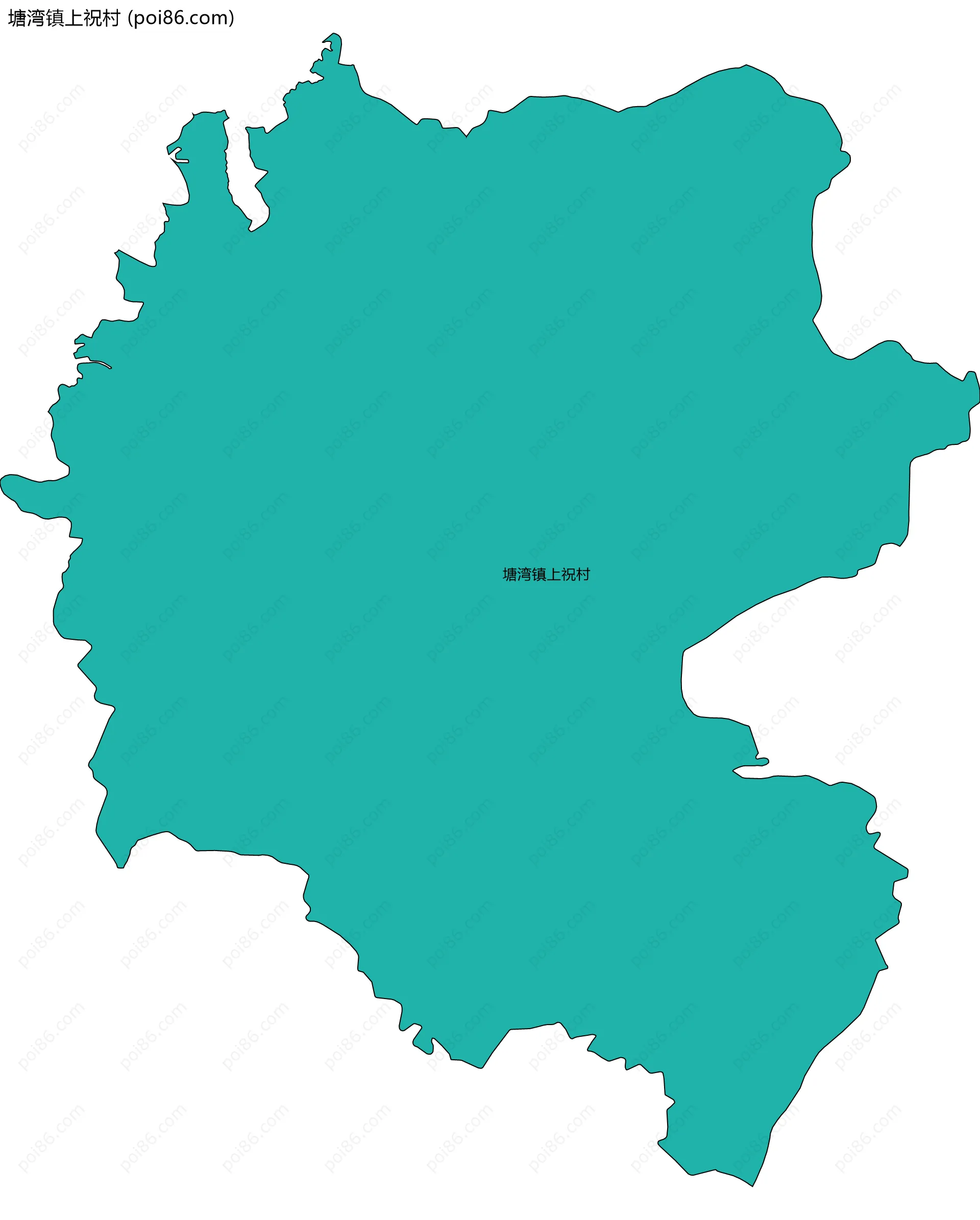 塘湾镇上祝村边界地图