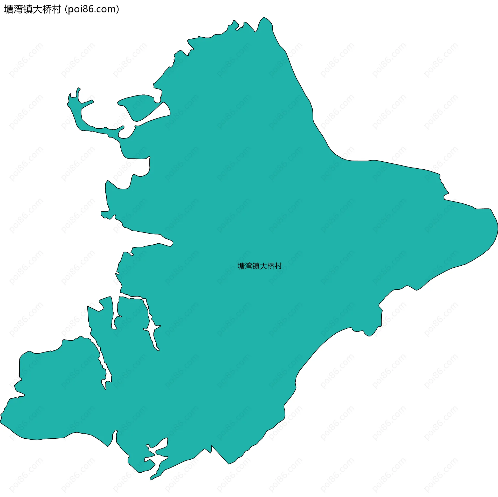 塘湾镇大桥村边界地图