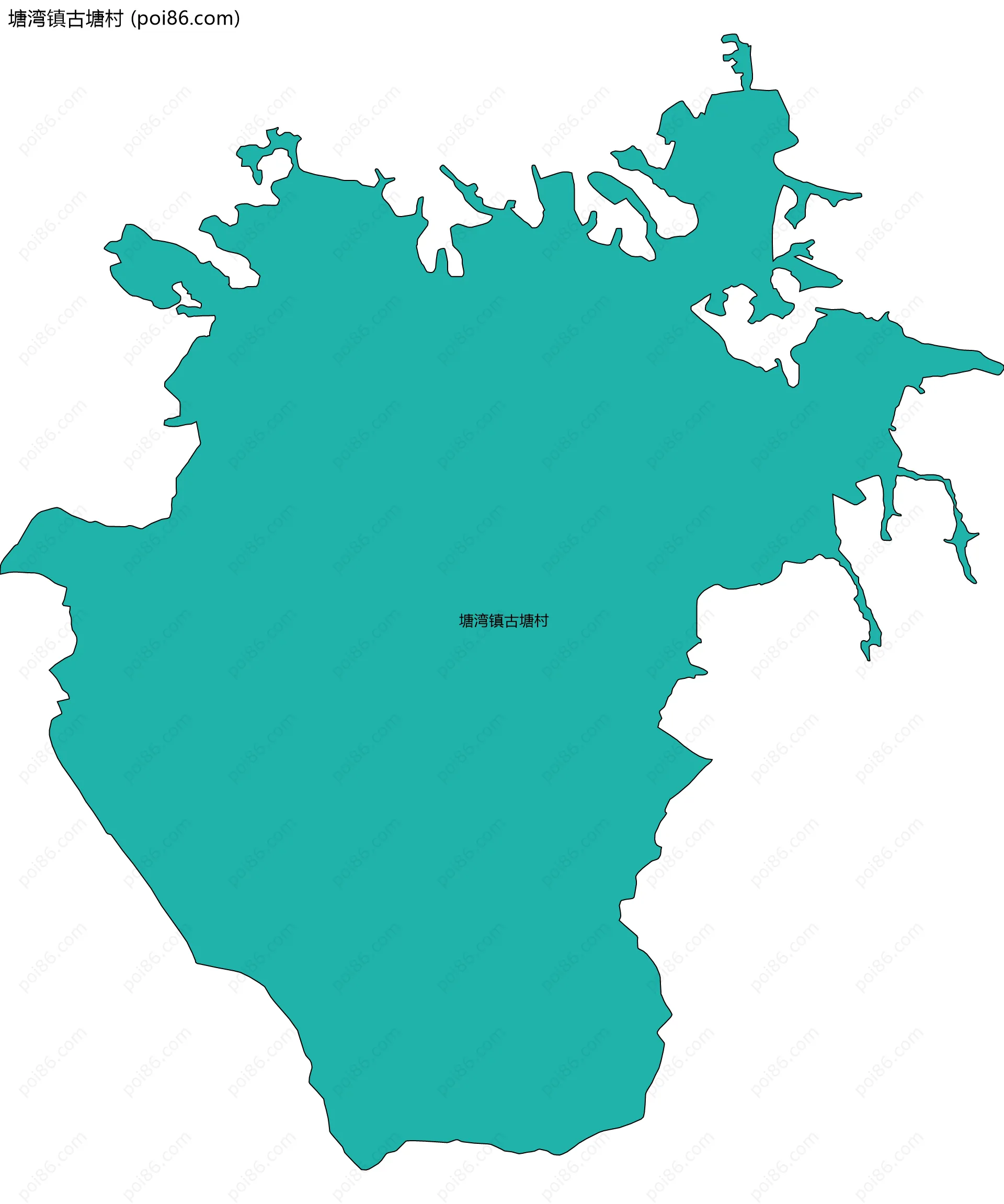 塘湾镇古塘村边界地图