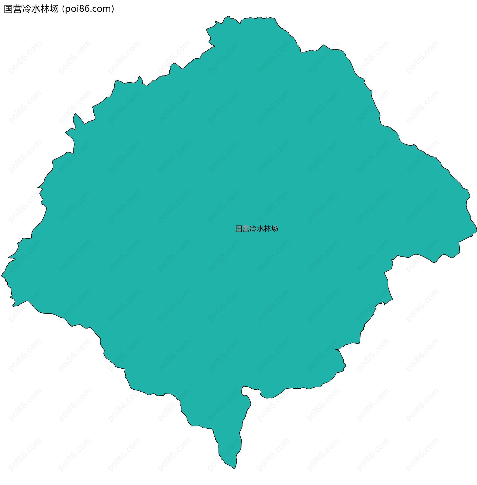 国营冷水林场边界地图