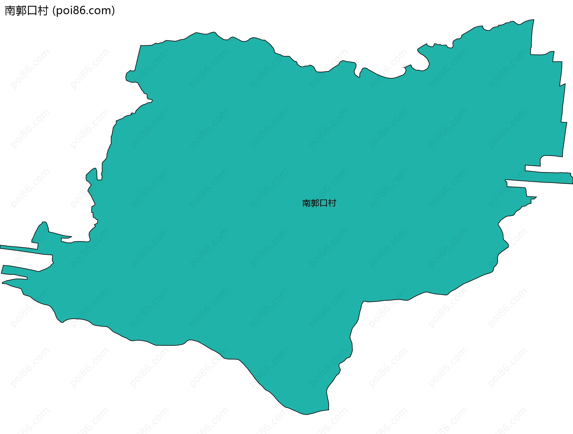 南郭口村边界地图