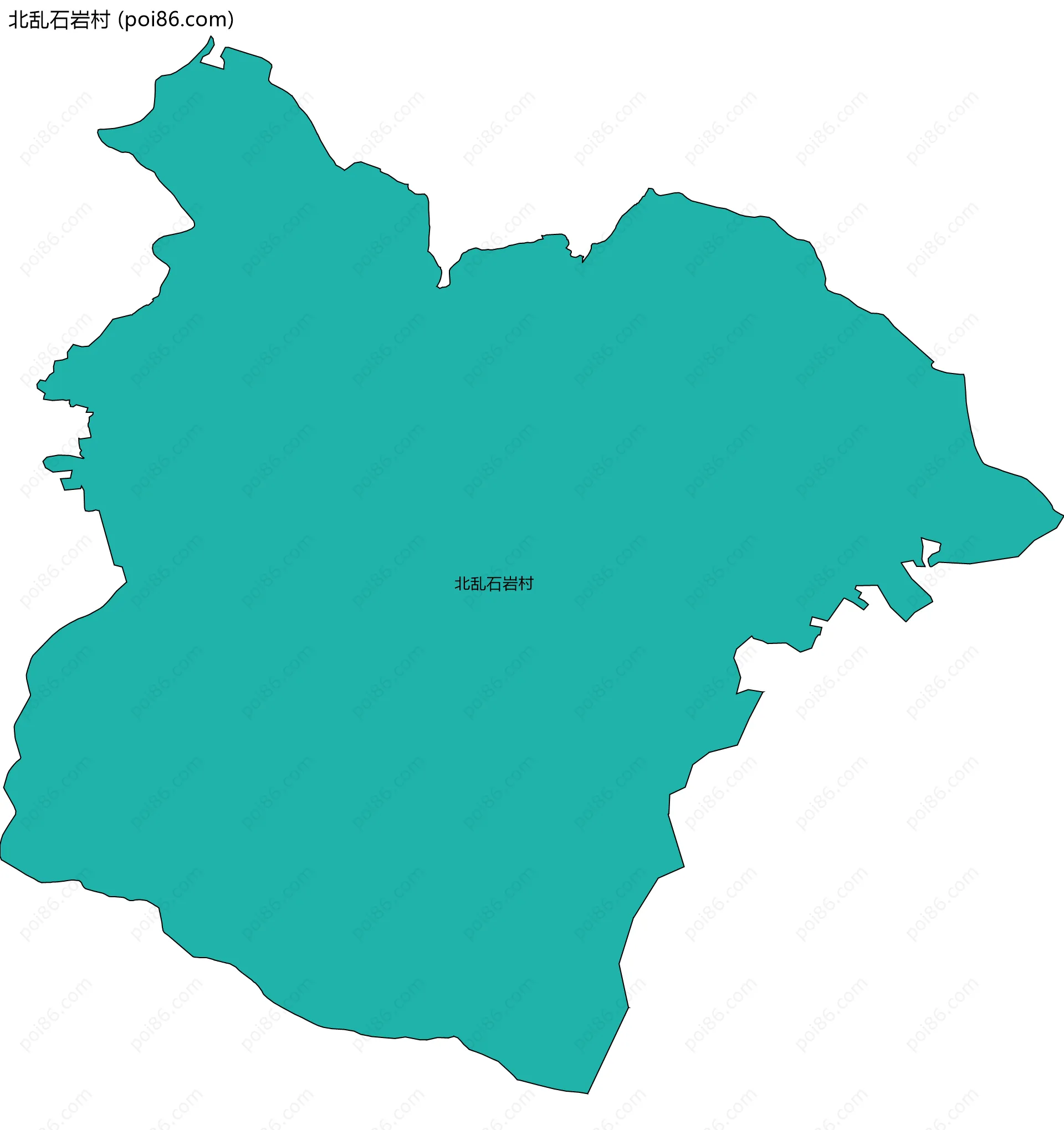 北乱石岩村边界地图