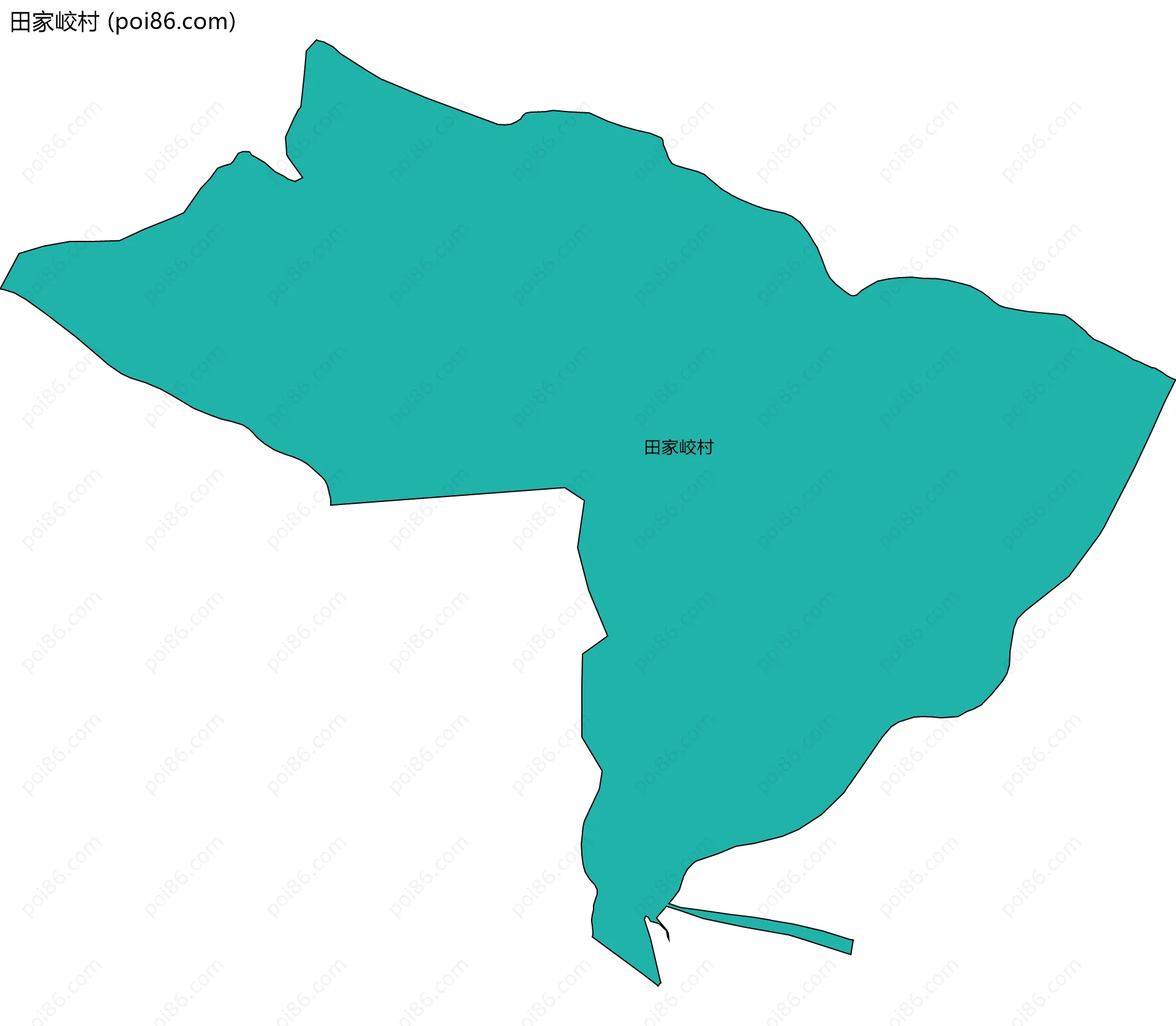 田家峧村边界地图