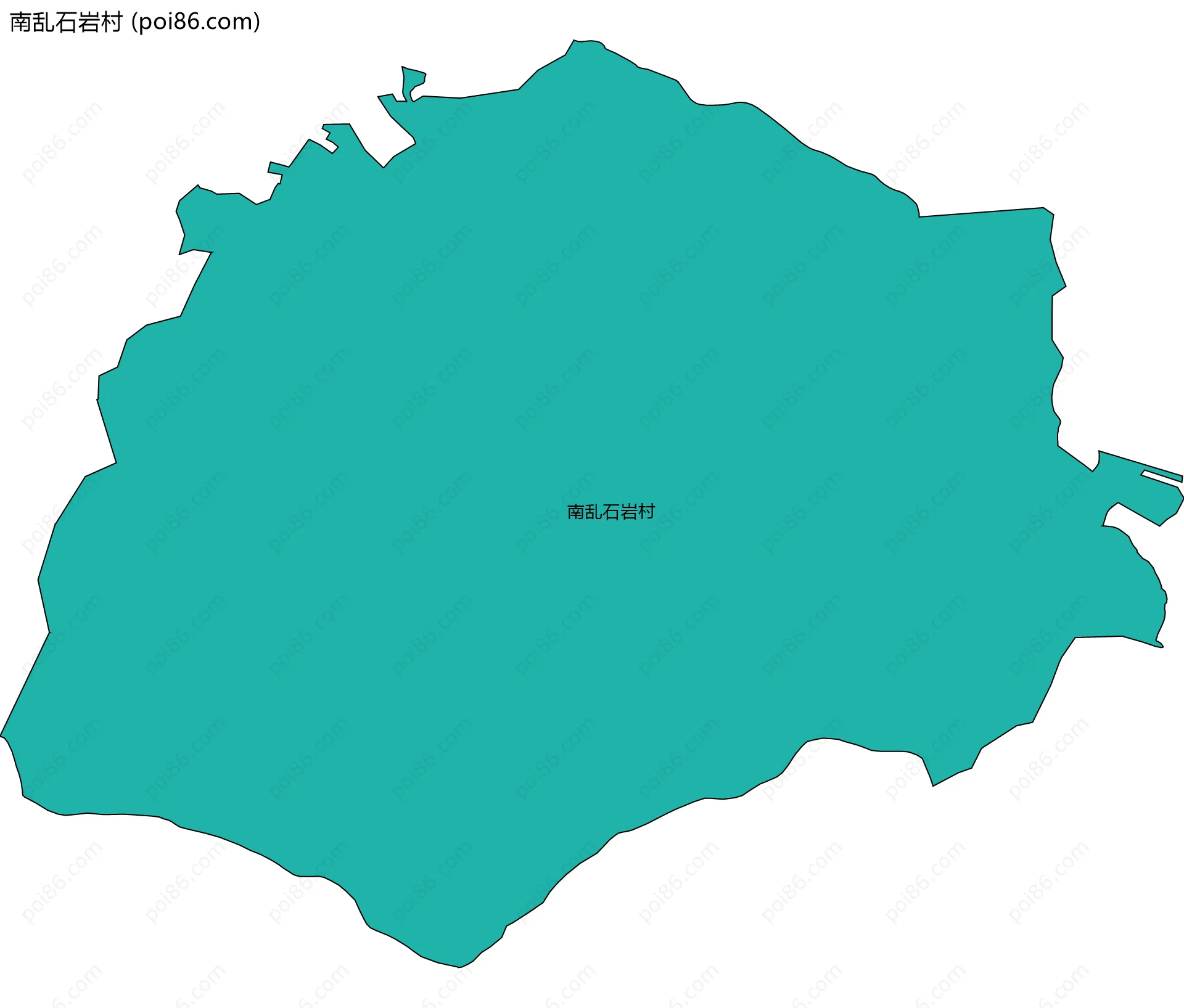 南乱石岩村边界地图