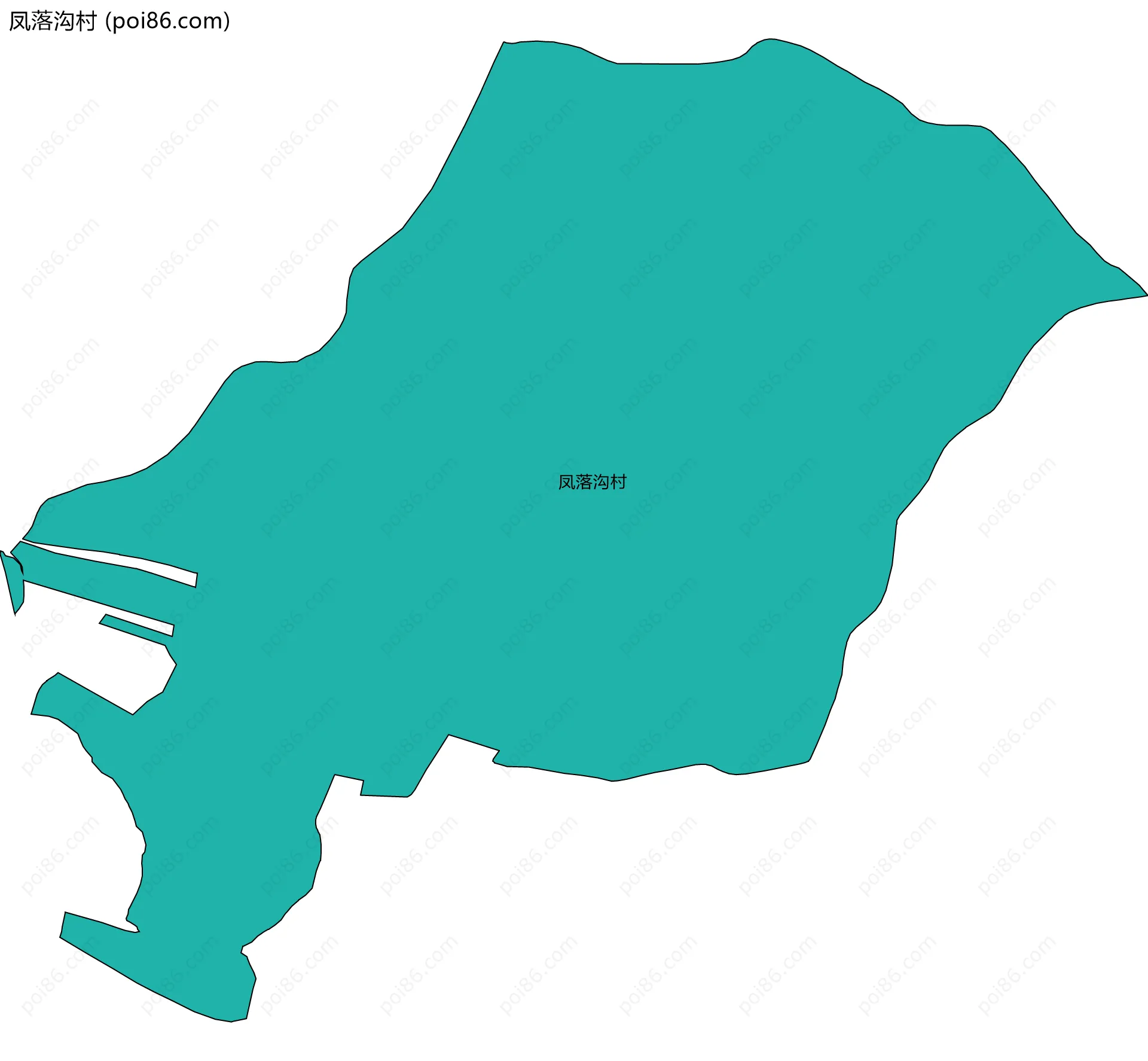 凤落沟村边界地图