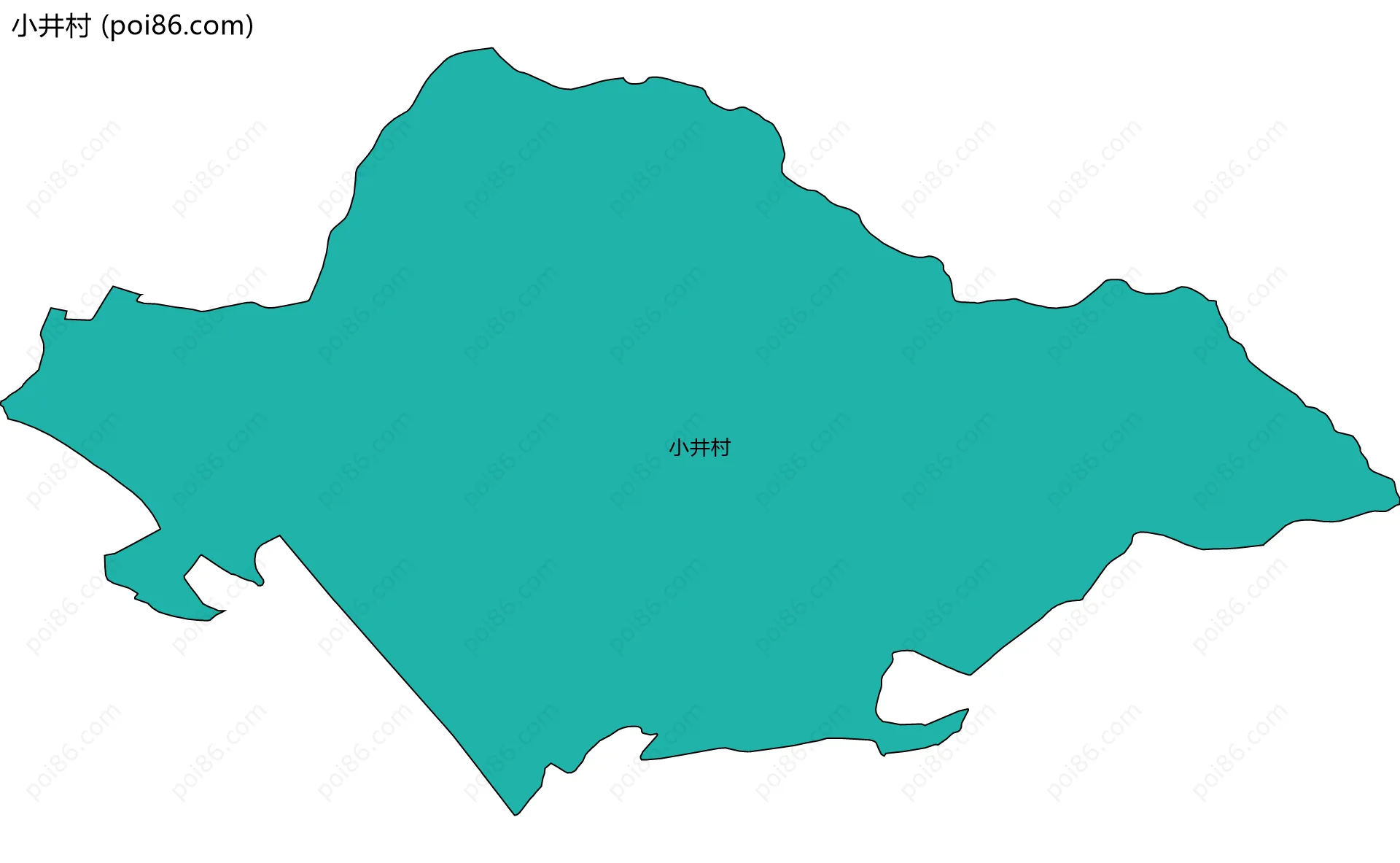 小井村边界地图