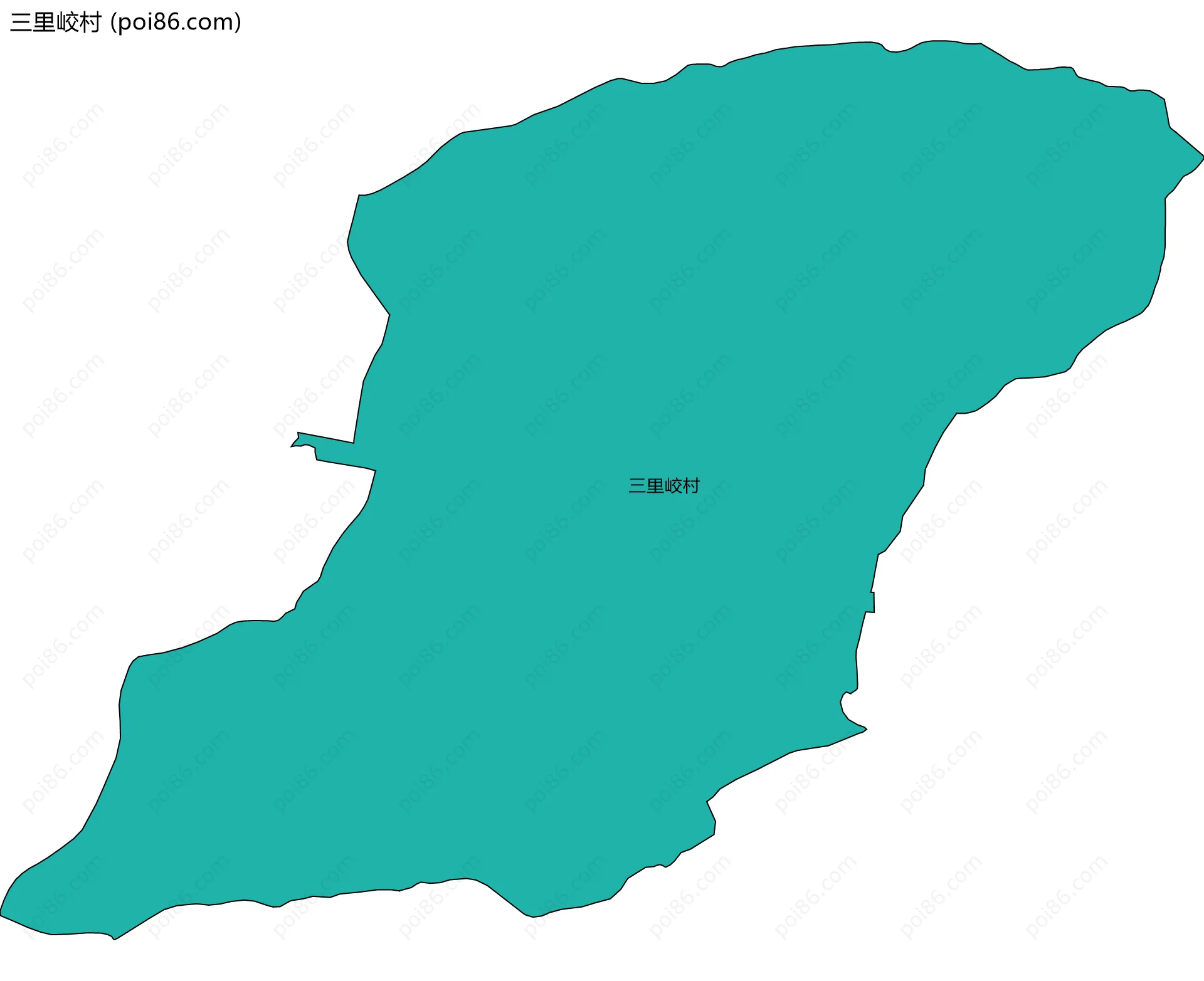 三里峧村边界地图