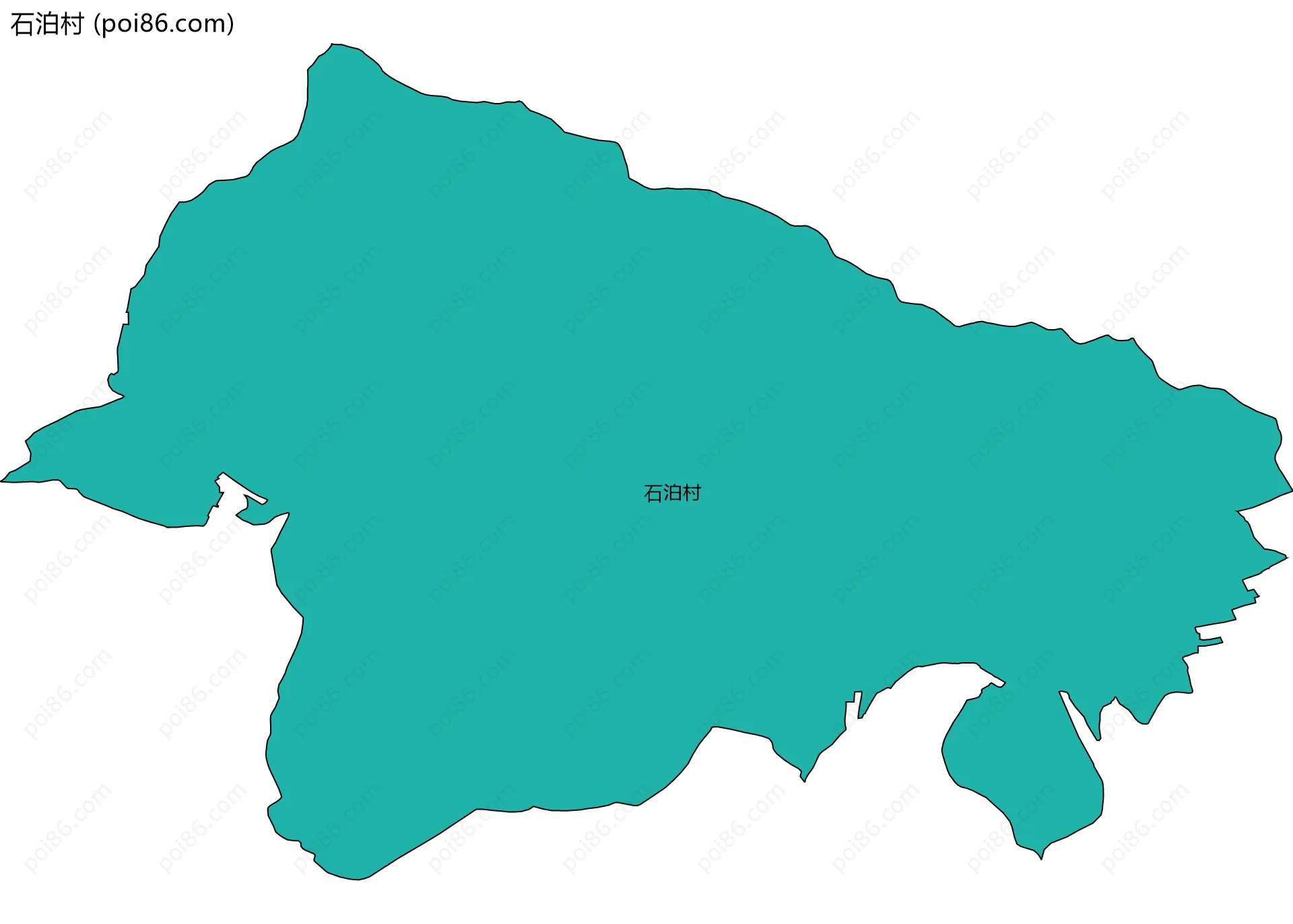 石泊村边界地图