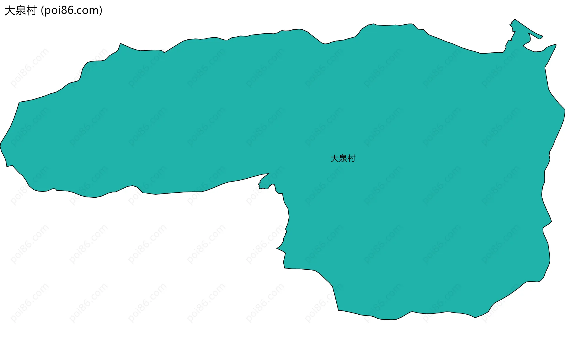 大泉村边界地图