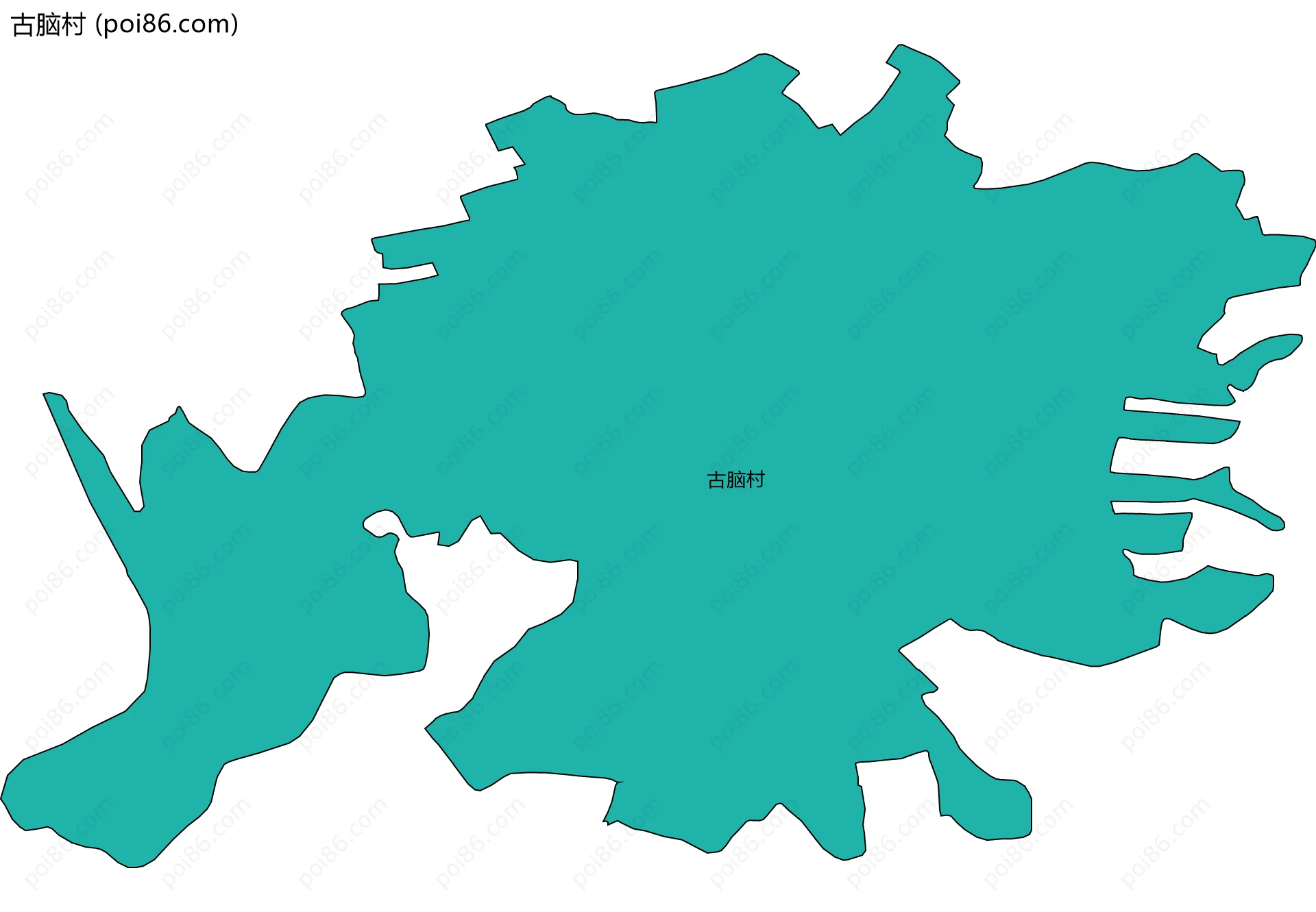 古脑村边界地图