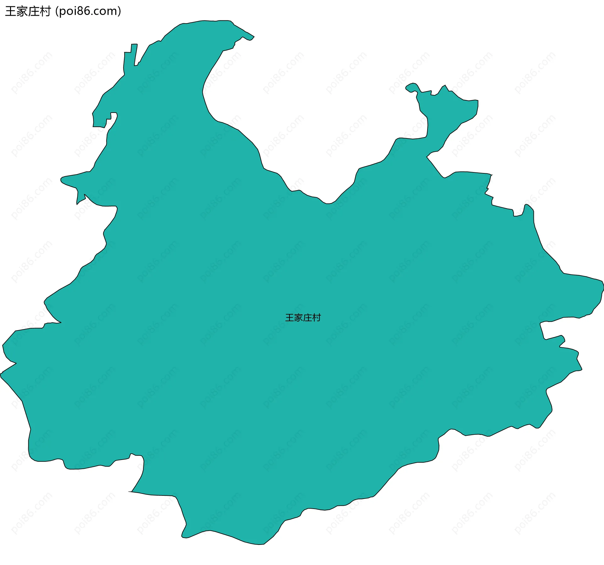 王家庄村边界地图