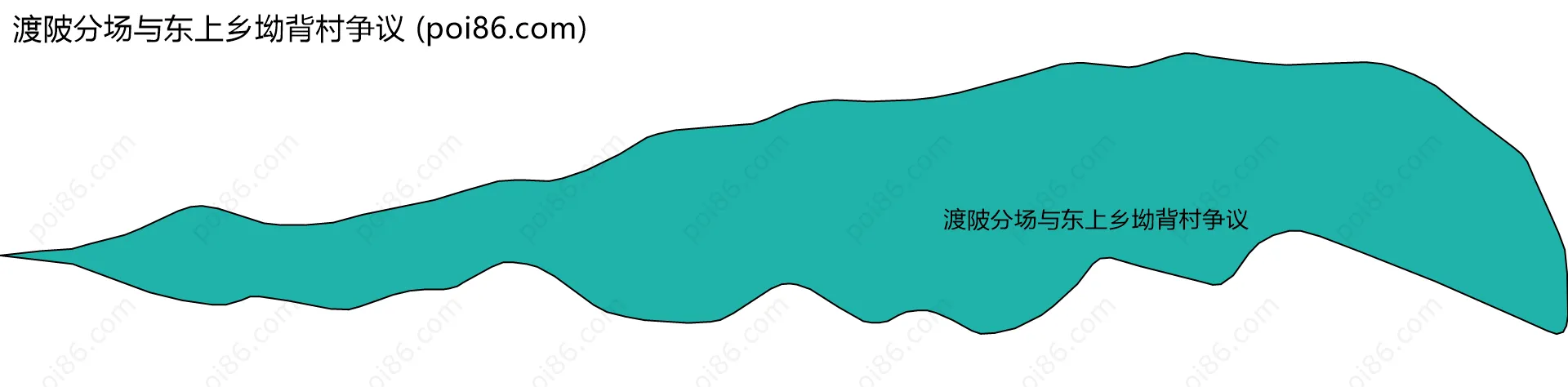 渡陂分场与东上乡坳背村争议边界地图