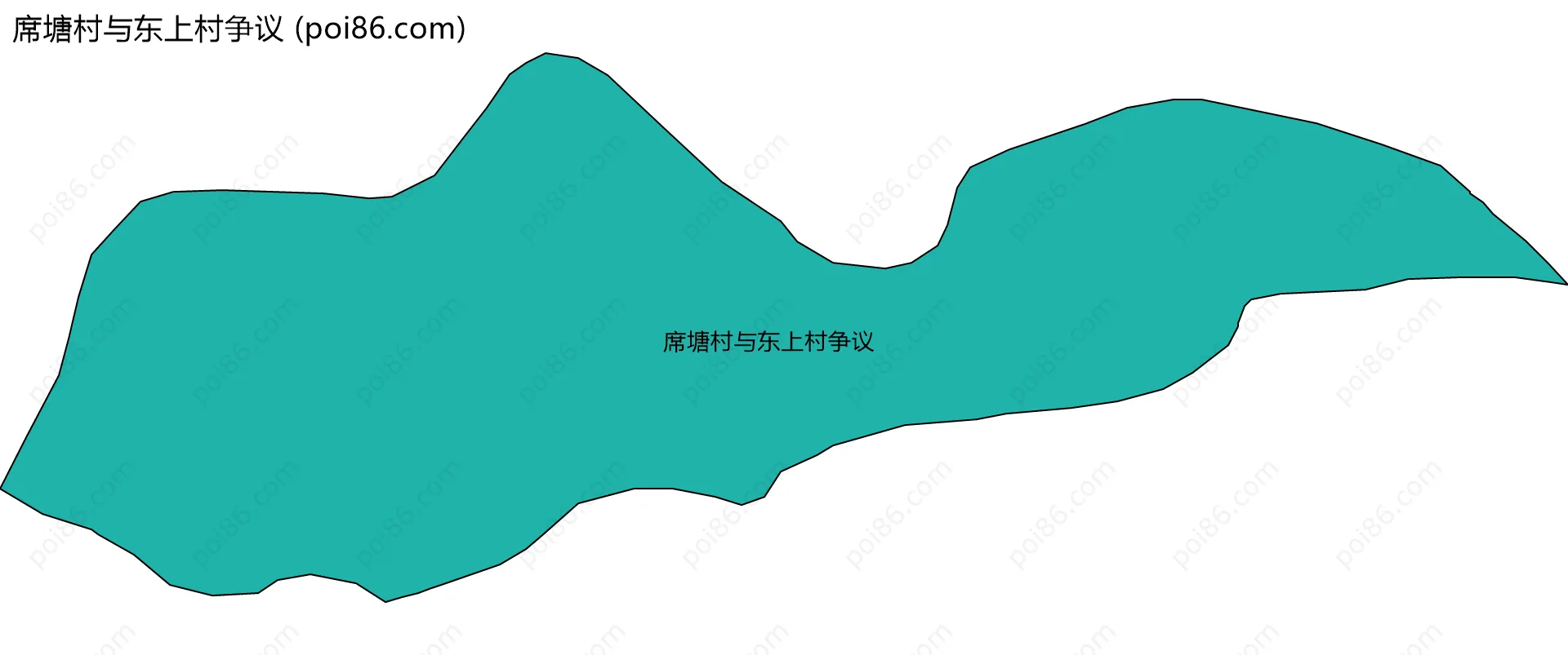 席塘村与东上村争议边界地图