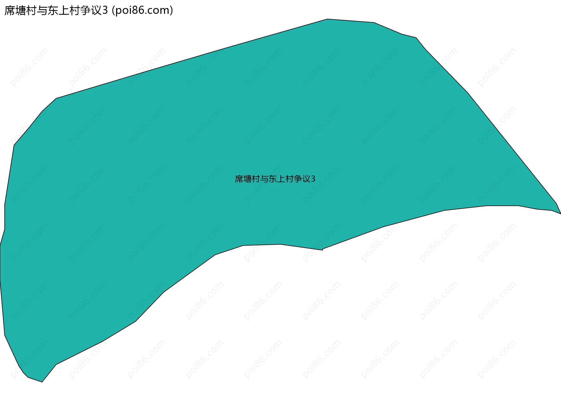 席塘村与东上村争议3边界地图